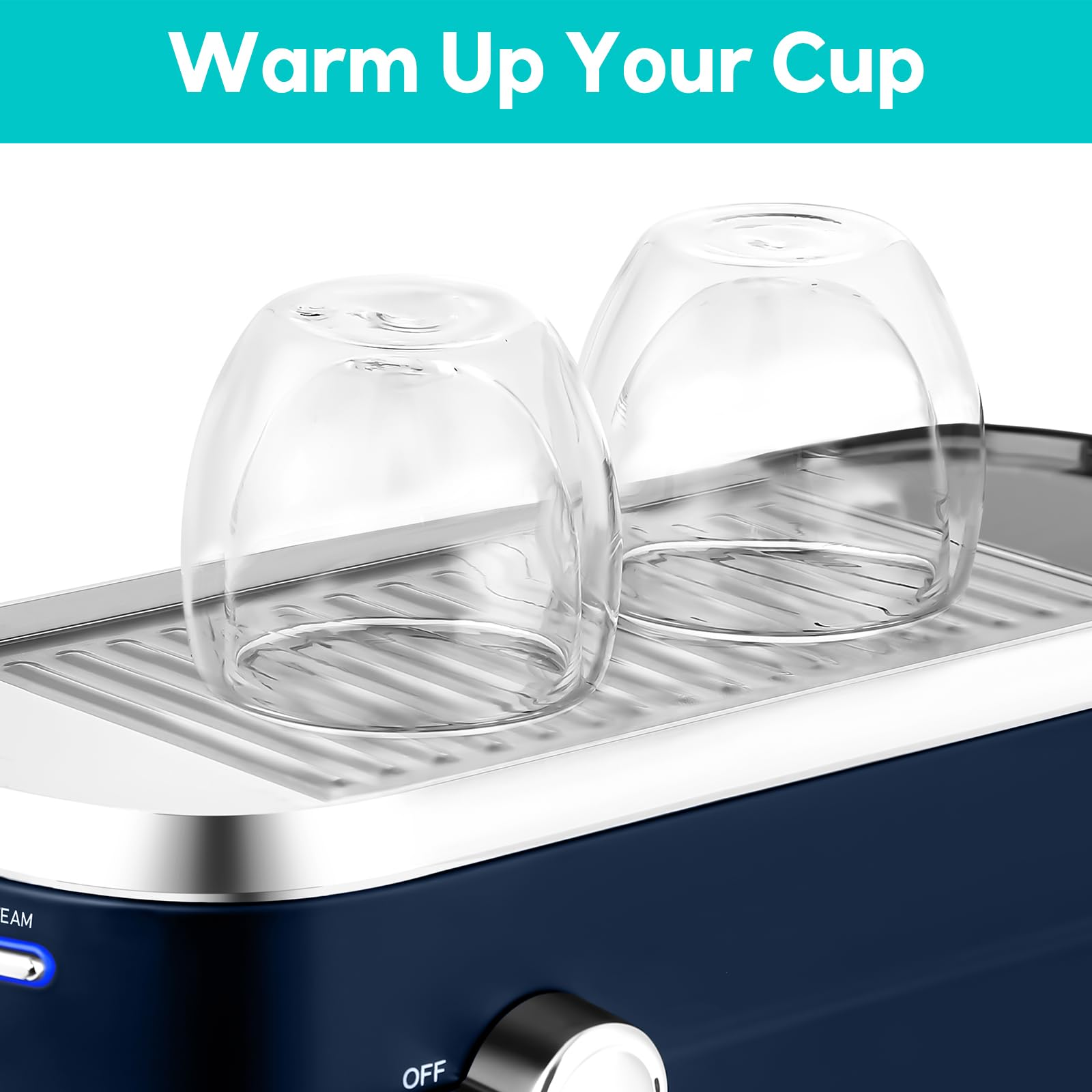 Casabrews Espresso Machine 20 Bar, Professional Espresso Maker With Milk Frother Steam Wand, Espresso Coffee Machine With 34Oz R