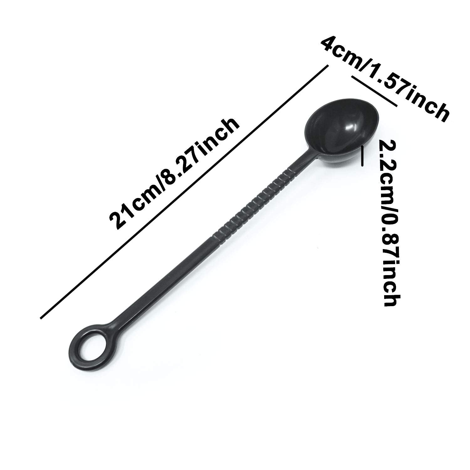 Honbay 24Pcs Plastic Long Handle 10G Coffee Measuring Spoon Scoop For Coffee Bean Tea Sugar Milk Powder Or Liquid Seasoning