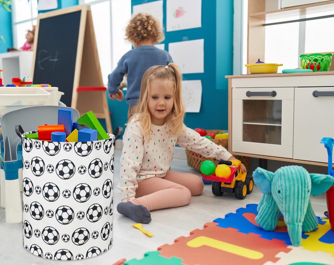 Ddbasket Kids Laundry Hamper Baby Hamper For Nursery Boy And Girl Soccer Baby Clothes Hamper Cute Kids Toys Storage Bin Organize