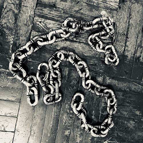 Hosfairy Halloween Costume Party Plastic Prison Chain Props Large Link Chain Decoration(Black /1Pcs)