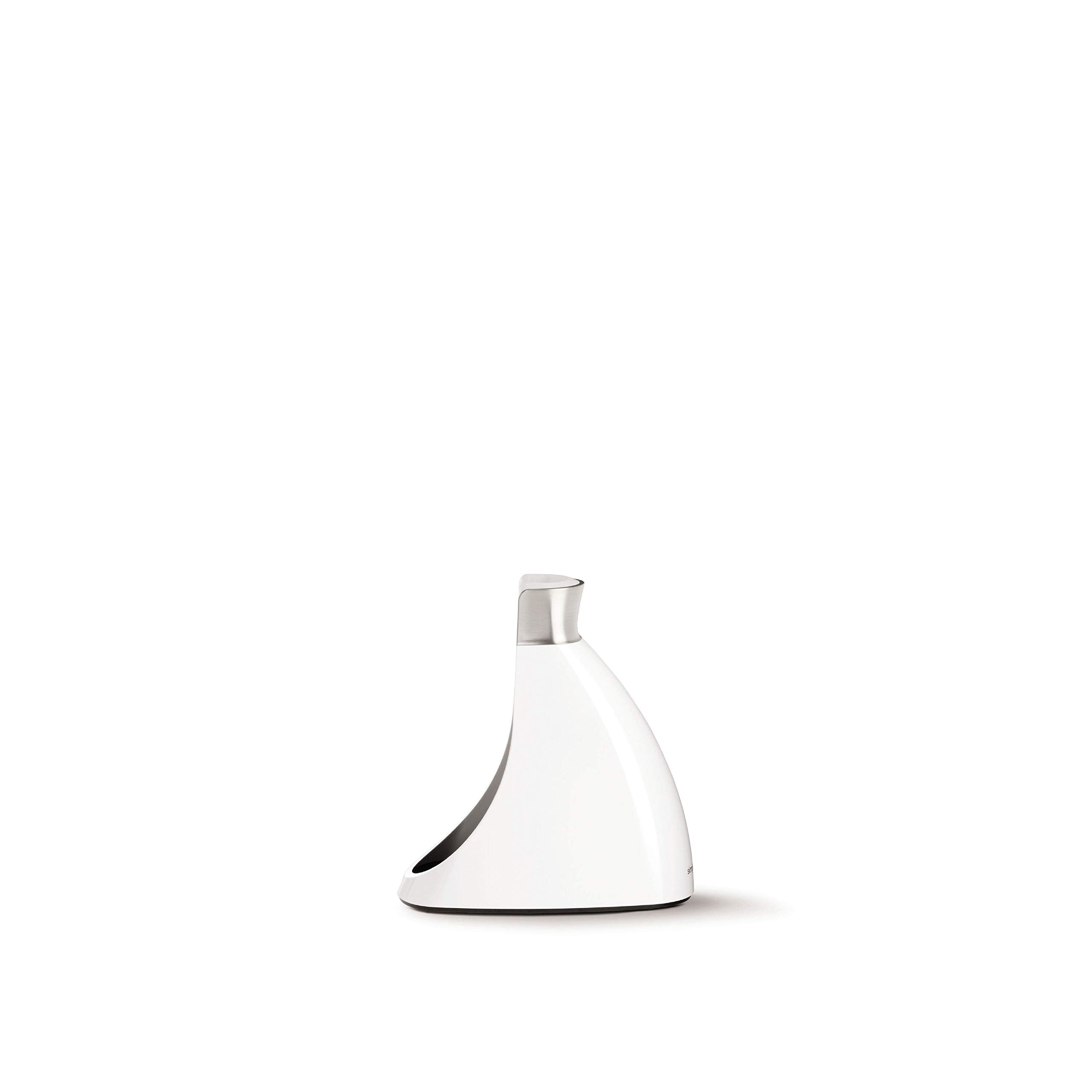 Simplehuman Toilet Brush With Caddy, Stainless Steel, White