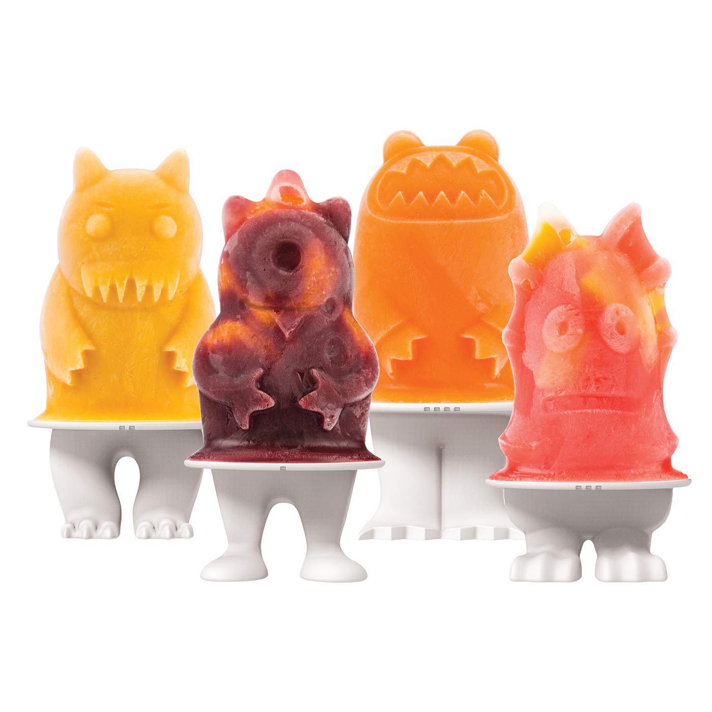 Tovolo Silicone Popsicle Molds With Sticks (Monster) - Ice Pop Molds With 4 Cavities For Homemade Flavored Ice Pops & Frozen Sna