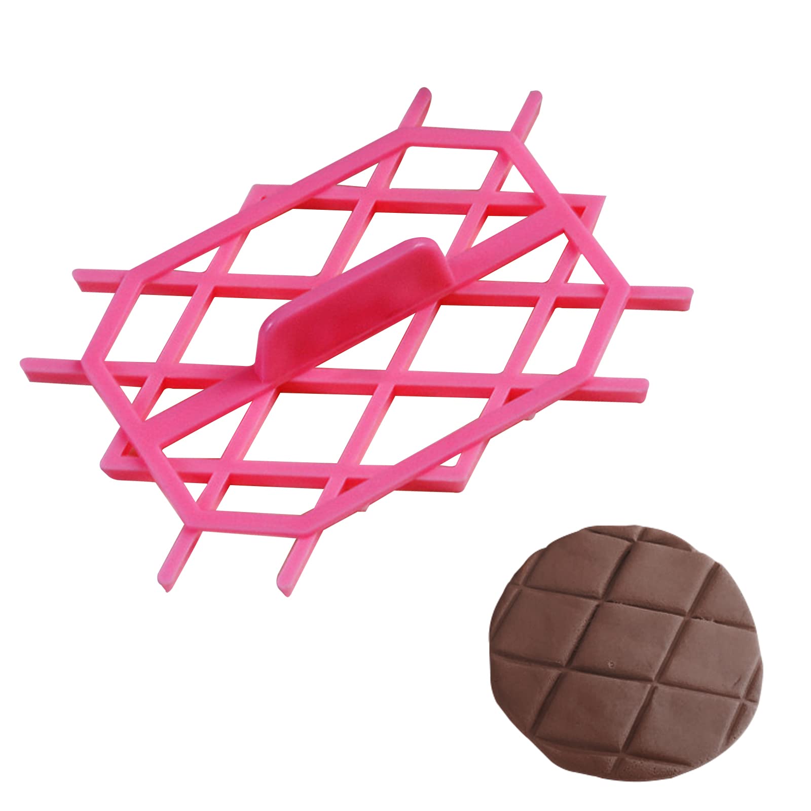 Rhombus Diamond Shape Fondant Cake Mould Fondant Tools Embosser Embossing Cutter Mold Stamp Tool Non-Stick Material Eco-Friendly