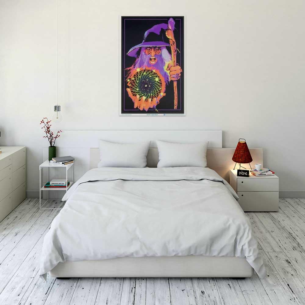 Mystic Wizard - Flocked Blacklight Poster - 23'' X 35''