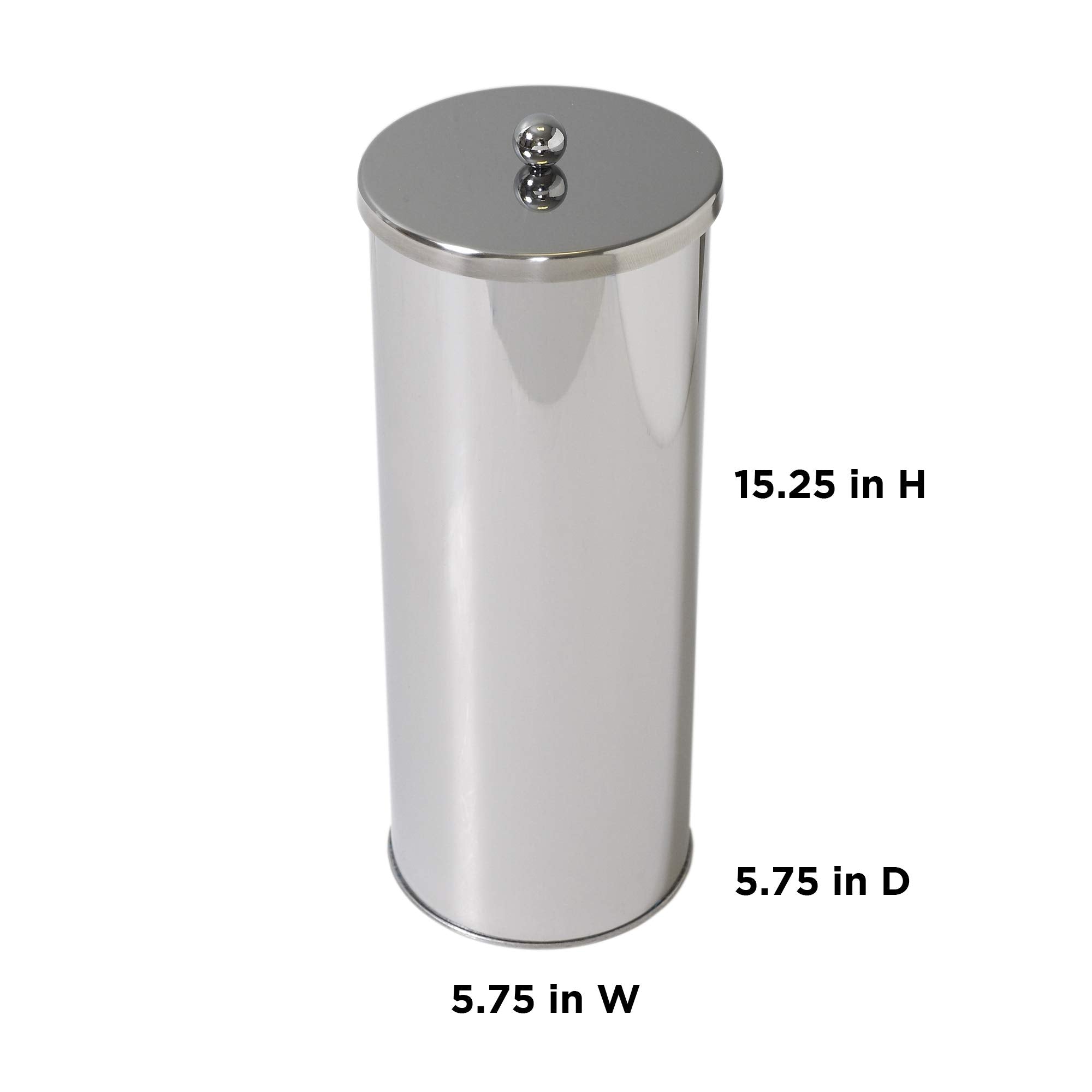 Zenna Home Toilet Paper Holder  Canister Holds 3 Rolls  Stainless Steel