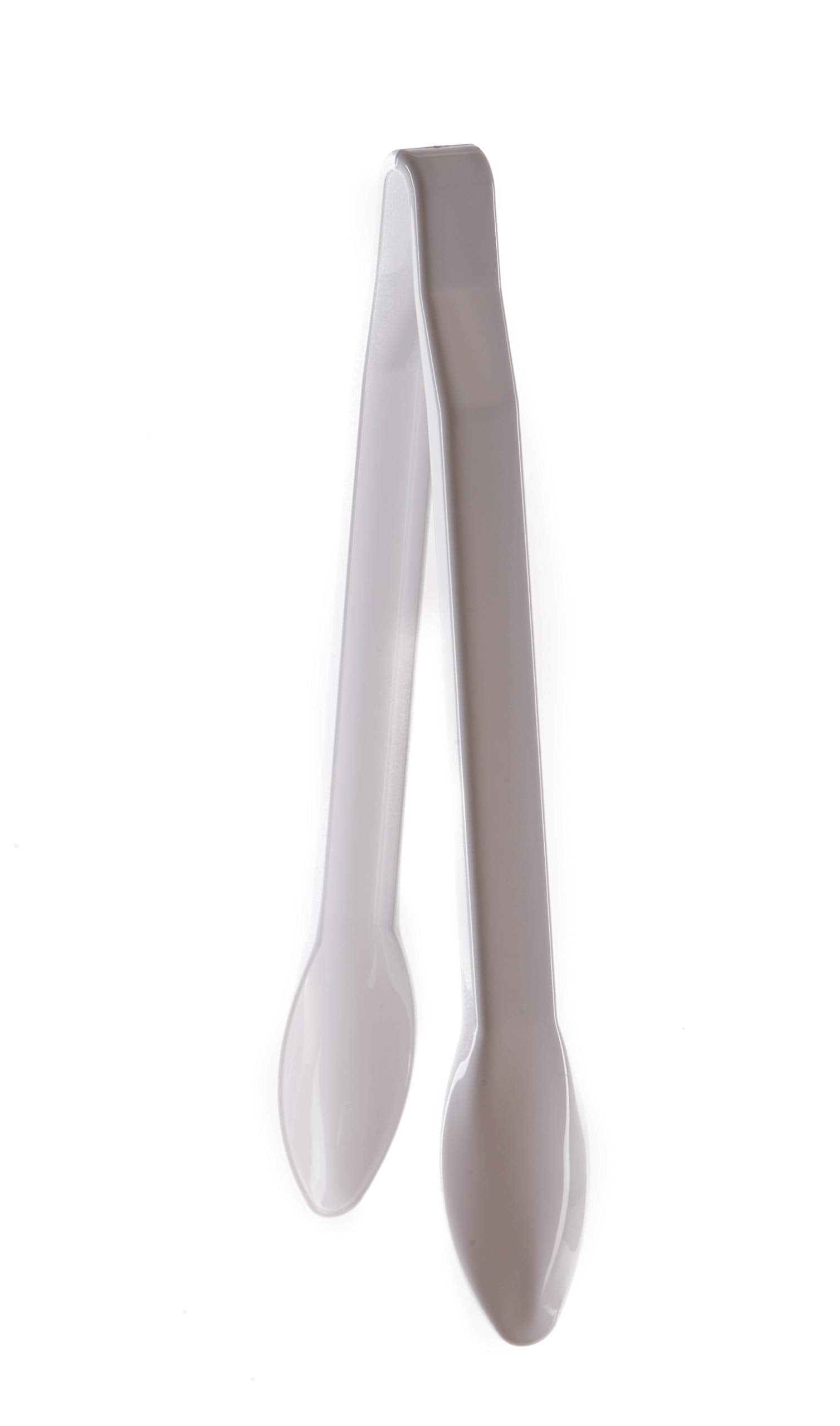 Set Of 3 - Heavy Duty White Serving Tongs - 12 Inch - Plastic Disposable Salad Tongs - High Heat Plastic, Catering, Salads, Bake