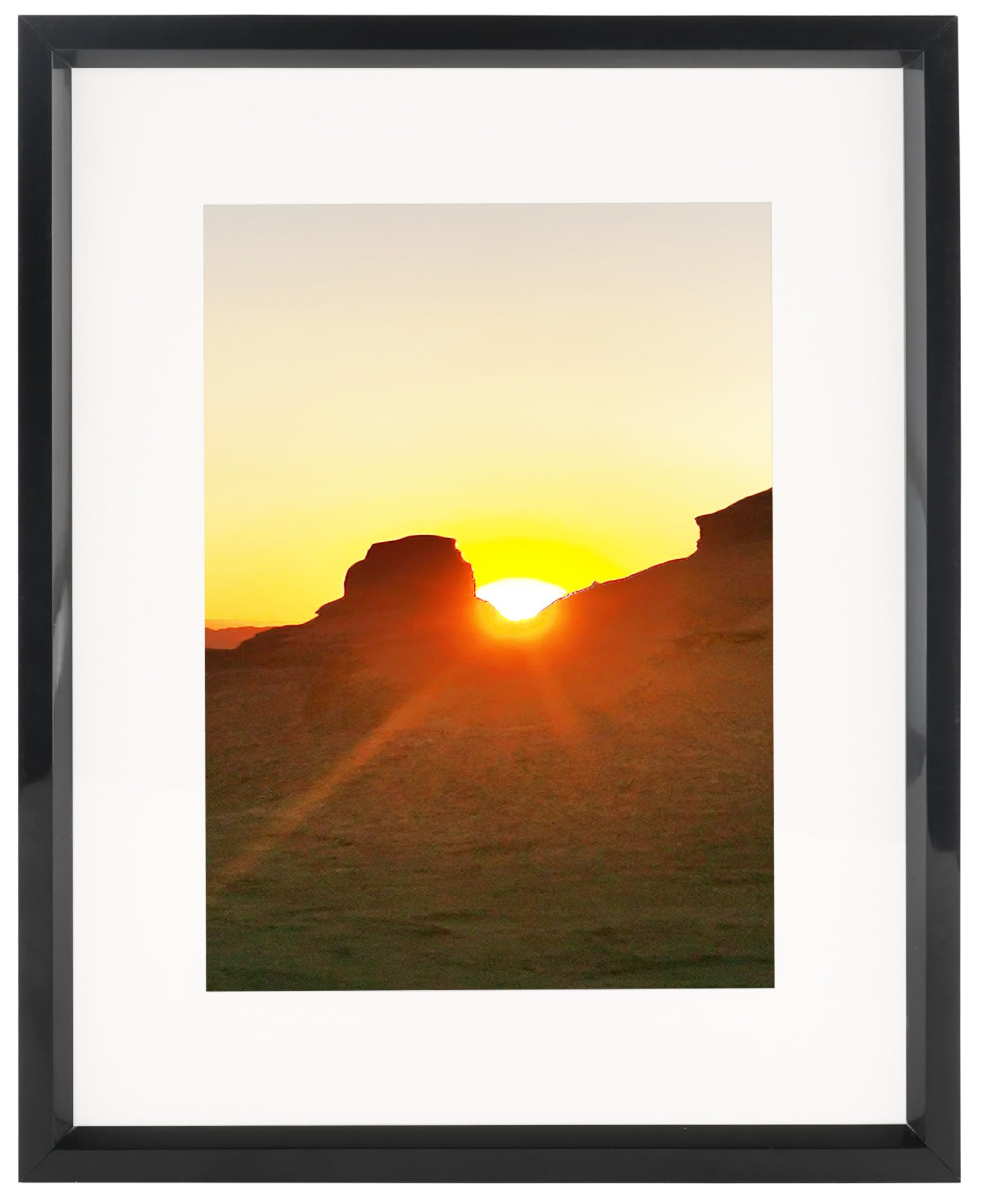 Aynoo 8.5x11 Picture Frame, Display Pictures 8.5x11 Collage Frame Black, Wall and Tabletop Plastic Frame,Black