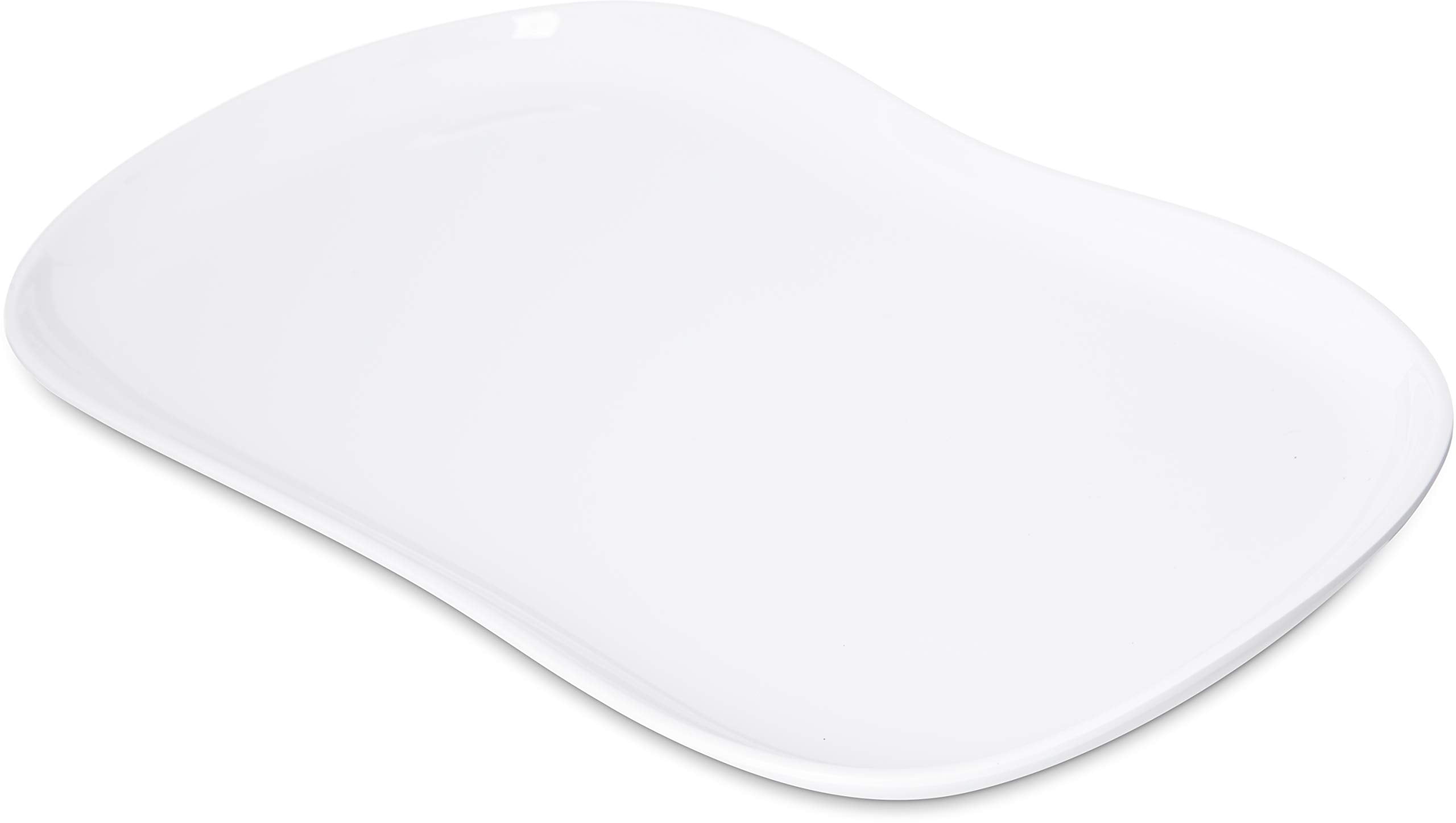 Carlisle FoodService Products Stadia Resuable Plastic Platter for Home and Restaurant, Melamine, 13 x 7 Inches, White