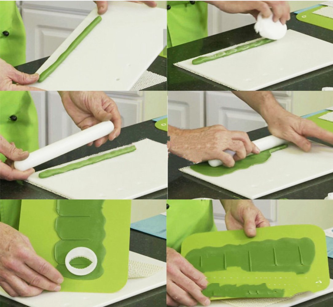 Petal And Leaves Veining Board Grooving Board For Gumpaste Flowers Fondant Cake Decorating Tools 7.87 X 4.7 Inch