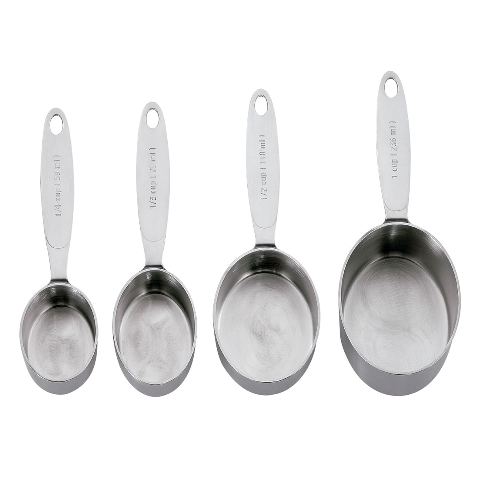 Cuisipro Stainless Steel Measuring Cup Set - Model 747141 - Silver Finish
