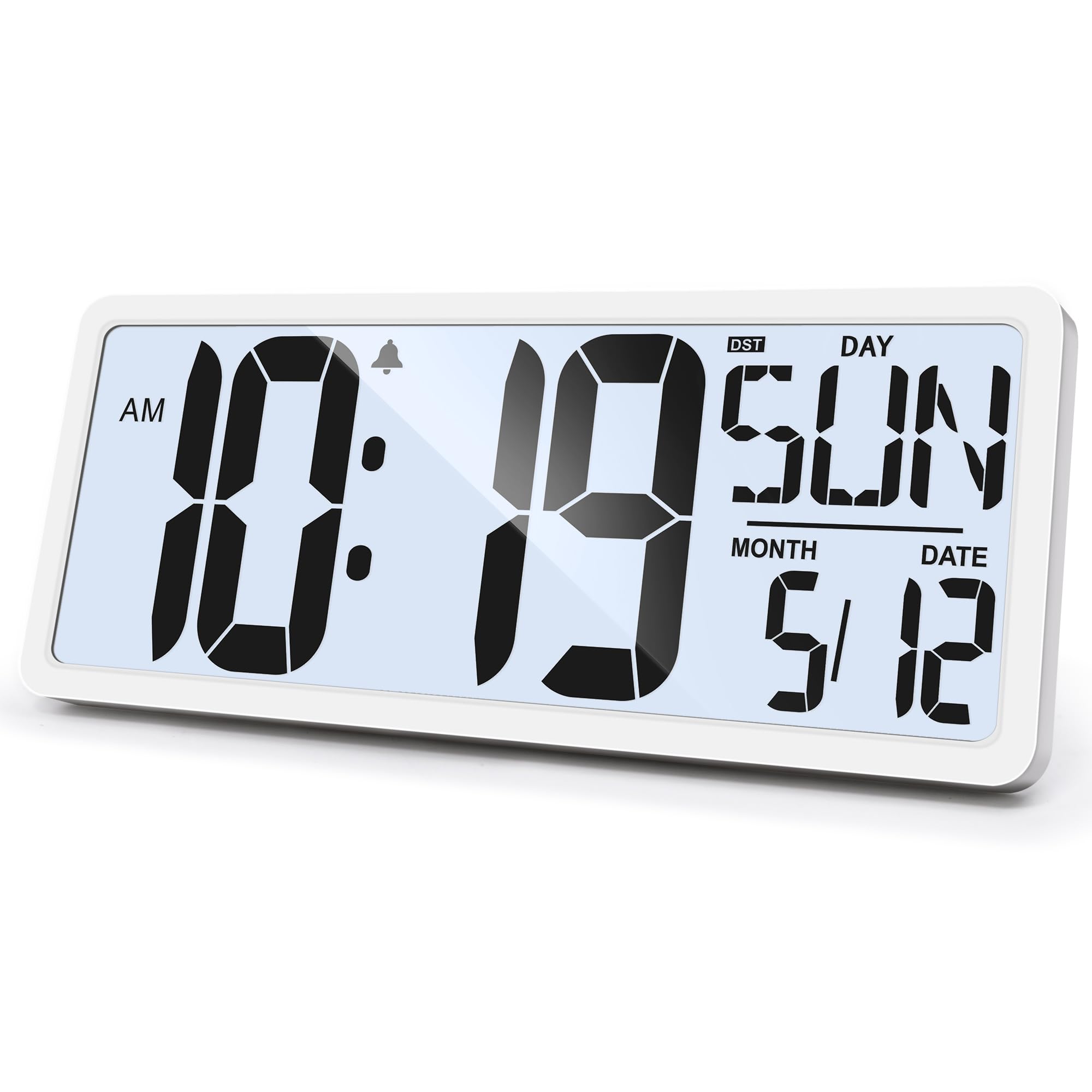 Large Digital Wall Clock With Backlight, 14.2 Inch Digital Alarm Clock For Bedroom Wall Clocks Battery Operated Digital Clock La