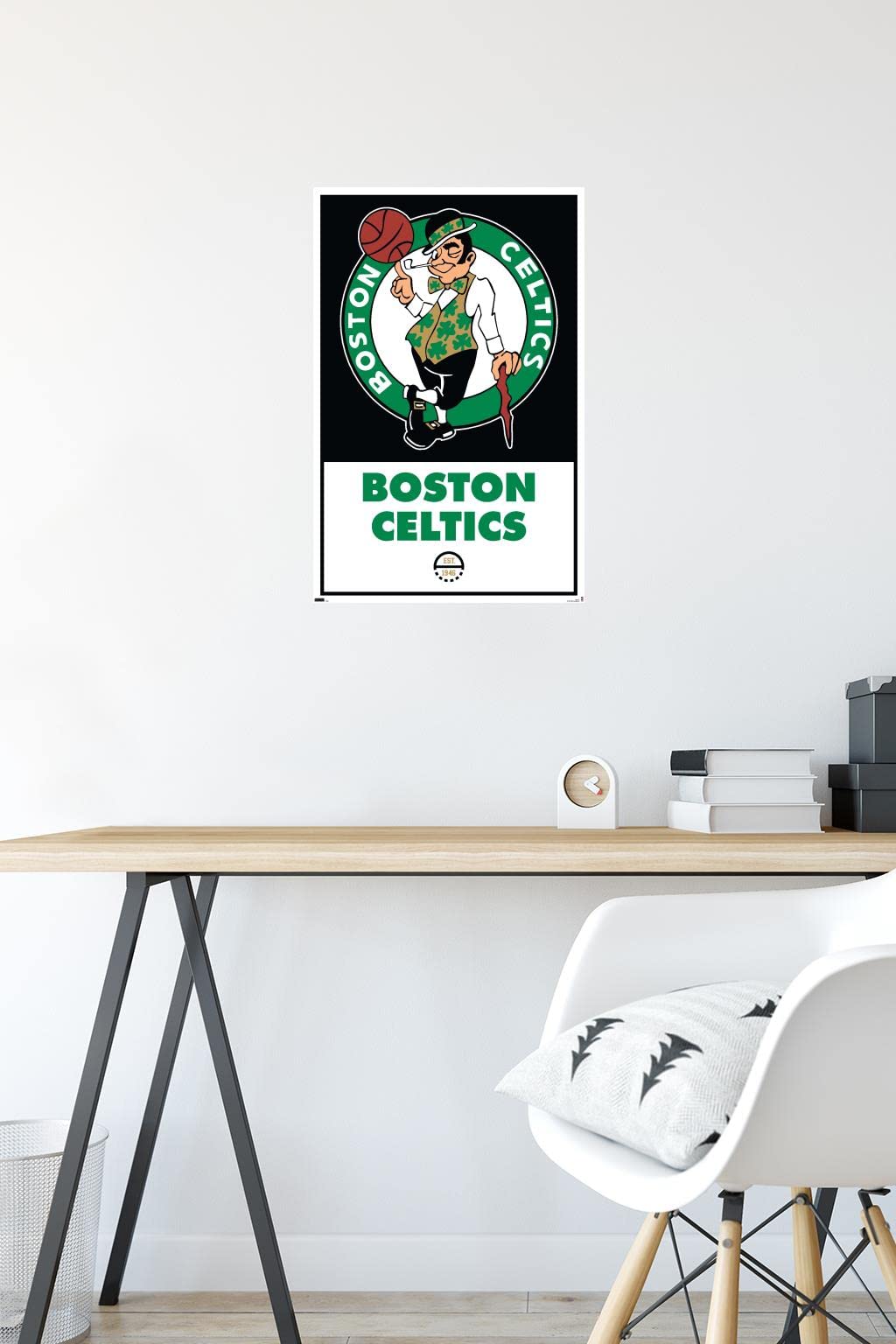 Trends International Nba Boston Celtics - Logo 21 Wall Poster, 14.725'' X 22.375'', Premium Unframed Version