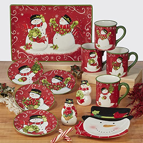 Certified International Holiday Magic Snowman 18 Oz. Mugs, Set Of 4, 4 Count (Pack Of 1), Multicolor