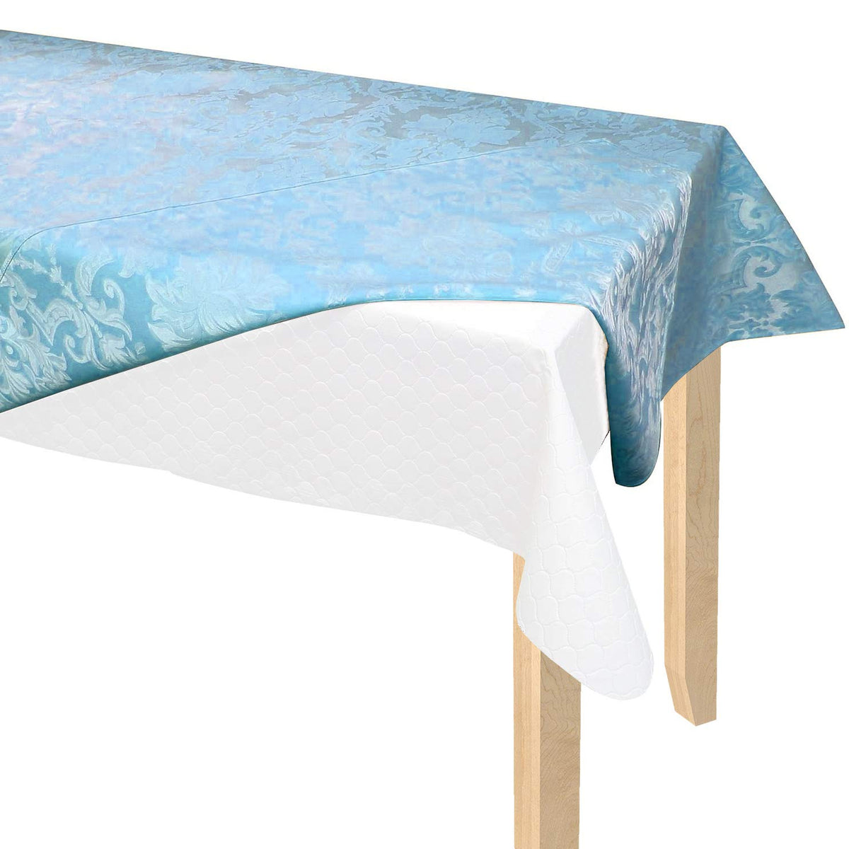 Sofinni Table Pads Cover Fitted Pad Size - Table Padding Under Tablecloth - Tabletop Scratch Dent Flannel Back Protector Felt Pa