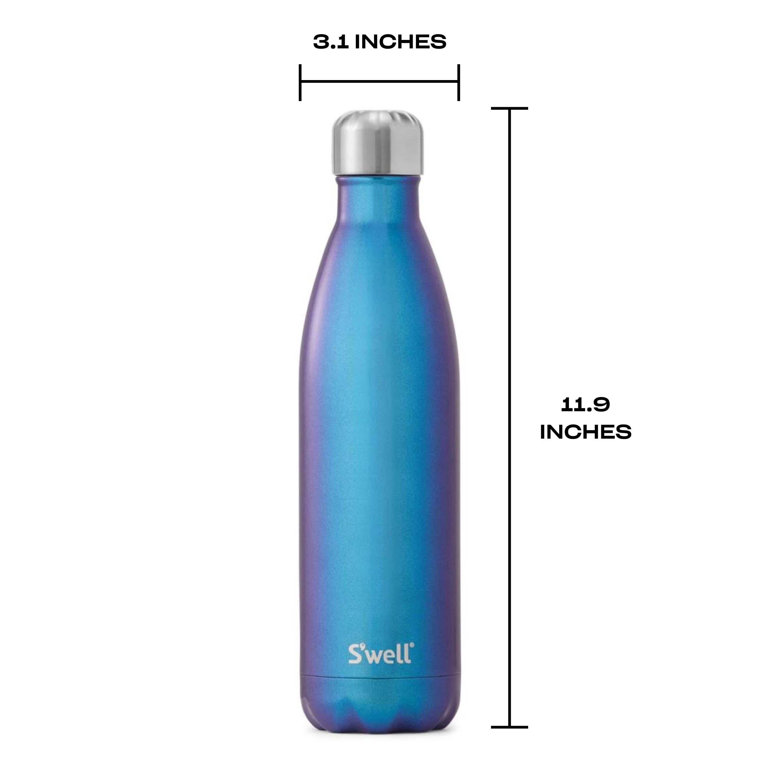 S'Well Stainless Steel Water Bottle, 25Oz, Neptune, Triple Layered Vacuum Insulated Containers Keeps Drinks Cold For 48 Hours An