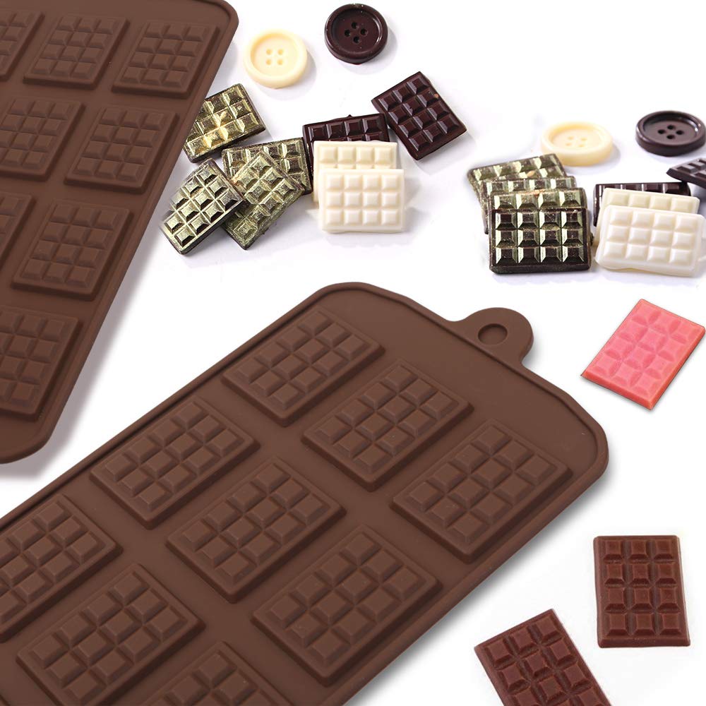 Cozihom Food Grade Silicone Break-Apart Chocolate Molds, Chocolate Bar Mold, Engery Bar, Cocao Bar, Candy Protein Mold, 5 Pcs