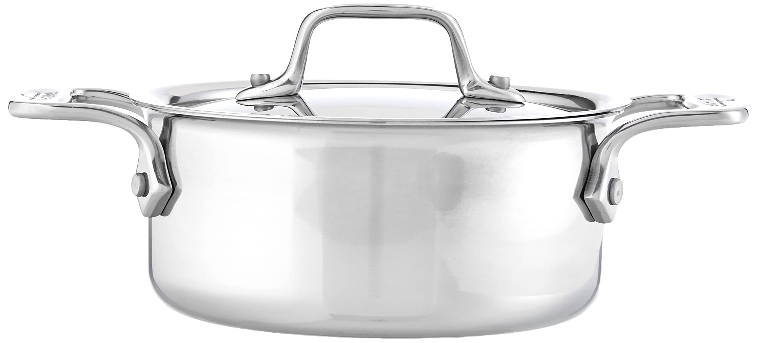 All-Clad Specialty Stainless Steel Ramekin with Lid 2 Piece Oven Broiler Safe 600F Pots and Pans, Cookware Silver