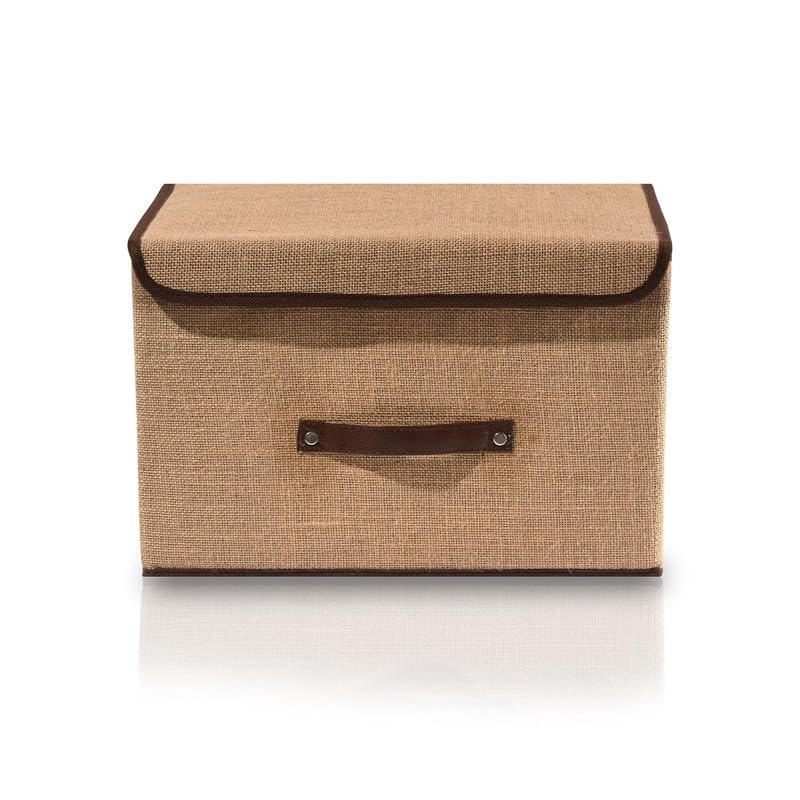 M Teaser Set Of 1 Non Woven Foldable Space Saver Storage Box Wardrobe Closet Organizer Stackable Basket/Bins With Lid & Handle F