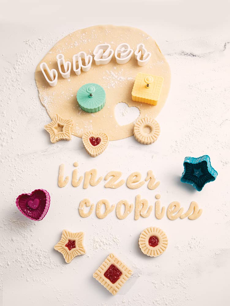 Talisman Designs Plunger Style Thumbprint And Linzer Cookie Cutters, 4 Piece Set