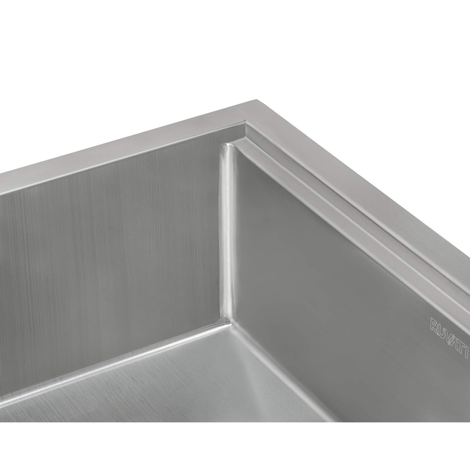 Ruvati 33-Inch Workstation Ledge Rounded Corners Undermount 16 Gauge Kitchen Sink Single Bowl - Rvh8303