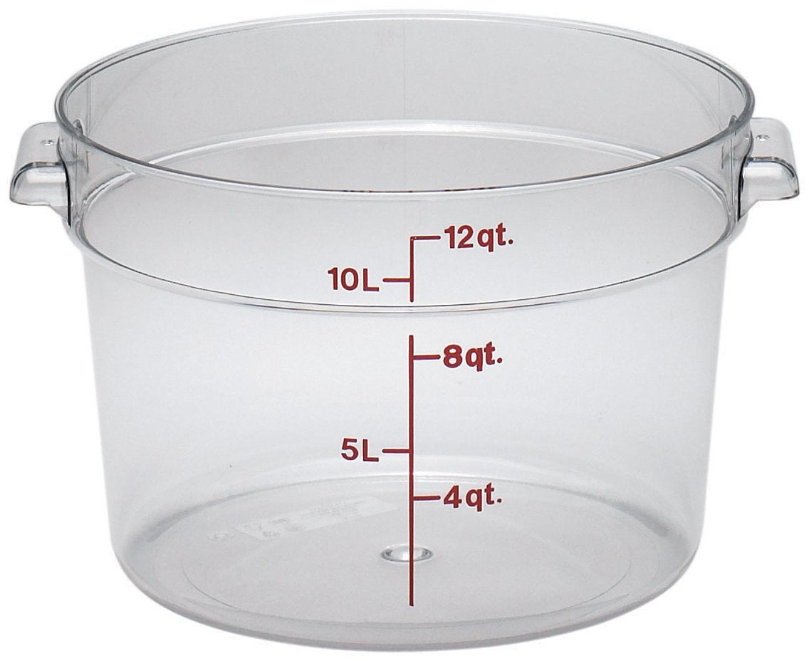 Cambro Camwear Polycarbonate Square Food Storage Container, 12 Quart