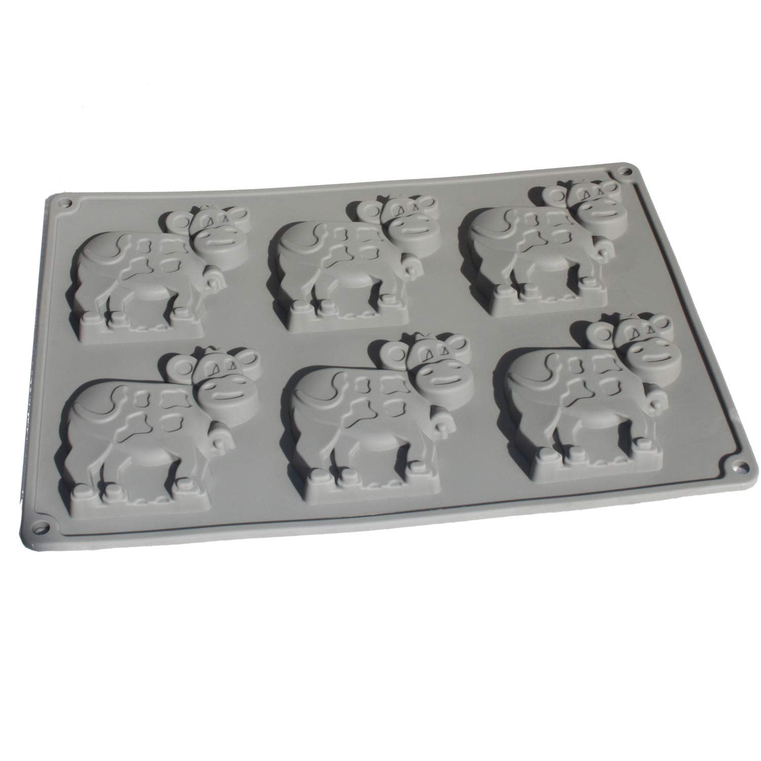 X-Haibei Dairy Cow Flexible Silicone Mold Cookies Chocolate Candy Jello Soap For Homemade