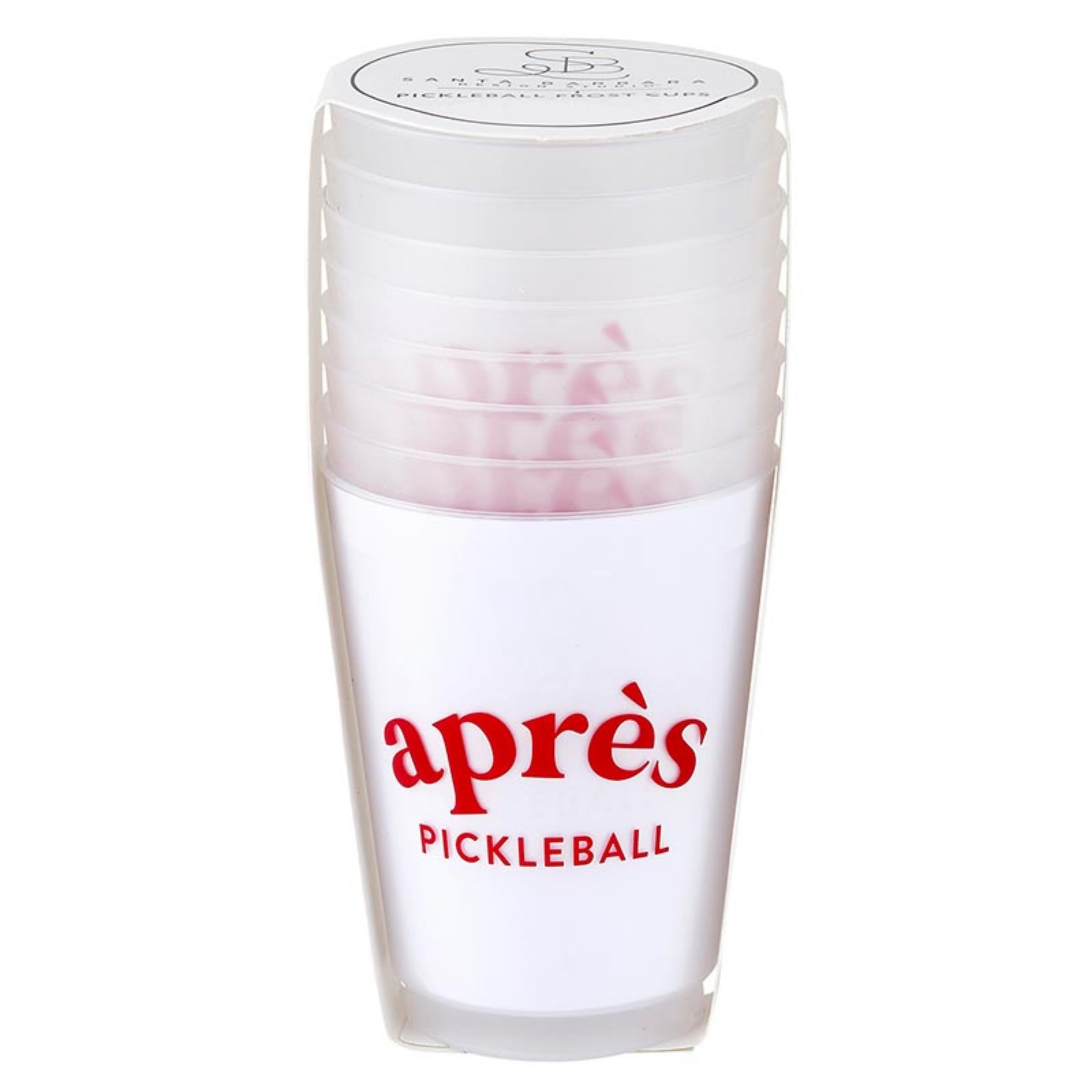 Santa Barbara Design Studio Reusable Plastic Party Cup Pack Frost Flex Cups, 8-Count/16-Ounce, Aprs Pickleball