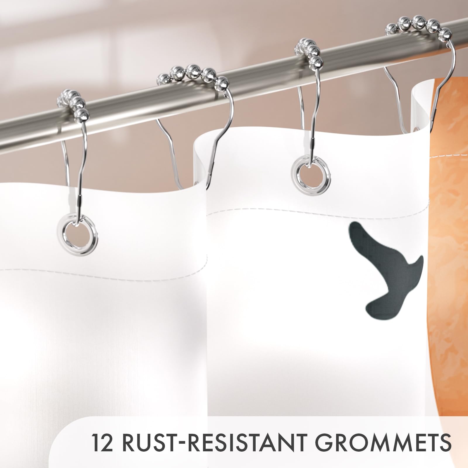 Amazerbath Boho Shower Curtain, 72X72 Washable Cloth Sage Cactus Shower Curtains For Bathroom, Fabric Rustic Neutral Shower Curt