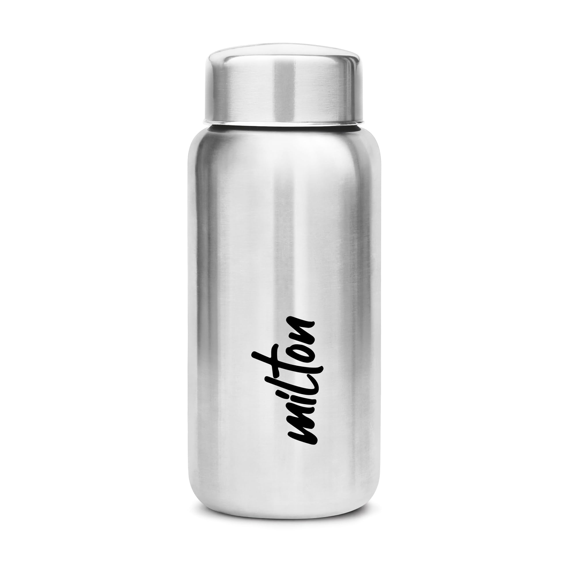 Milton Aqua 750 Stainless Steel Water Bottle, Set Of 4, 750 Ml Each, Silver | 100% Leak Proof | Office Bottle | Gym Bottle | Hom