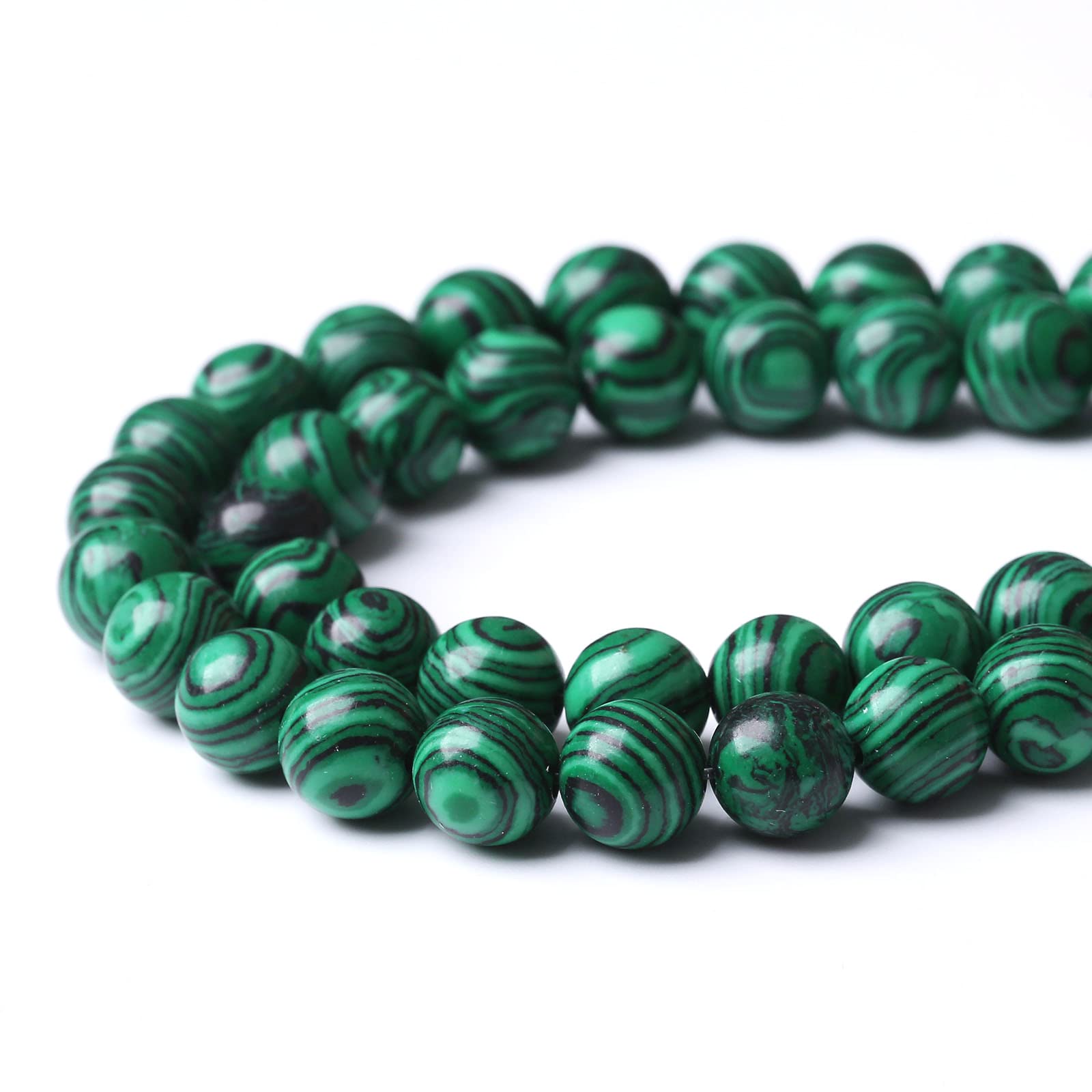 60Pcs 6Mm Beads Green Malachite Beads Round Loose Beads Natural Gem Beads For Jewelry Making 15