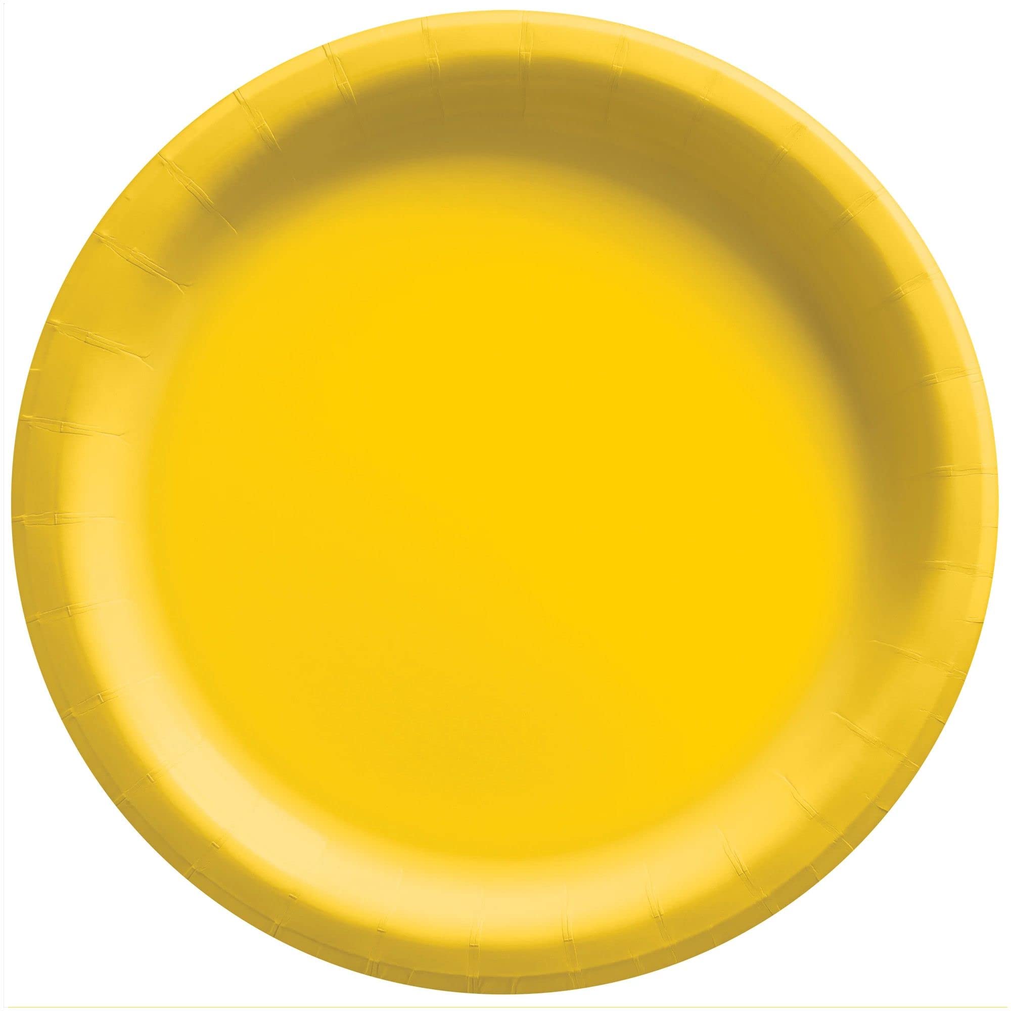 Yellow Sunshine Disposable Paper Plates - 6.75'', 20 Count - Perfect For Birthdays, Weddings, Baby Showers