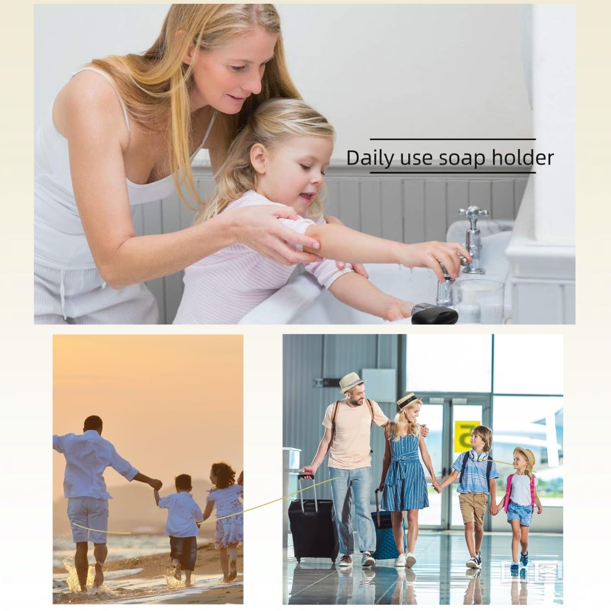 Travel Soap Holder Bar Soap Dish Shower Soap Saver Case Container Box For Bathroom Camping Gym Vonpri (Black Without Bag)