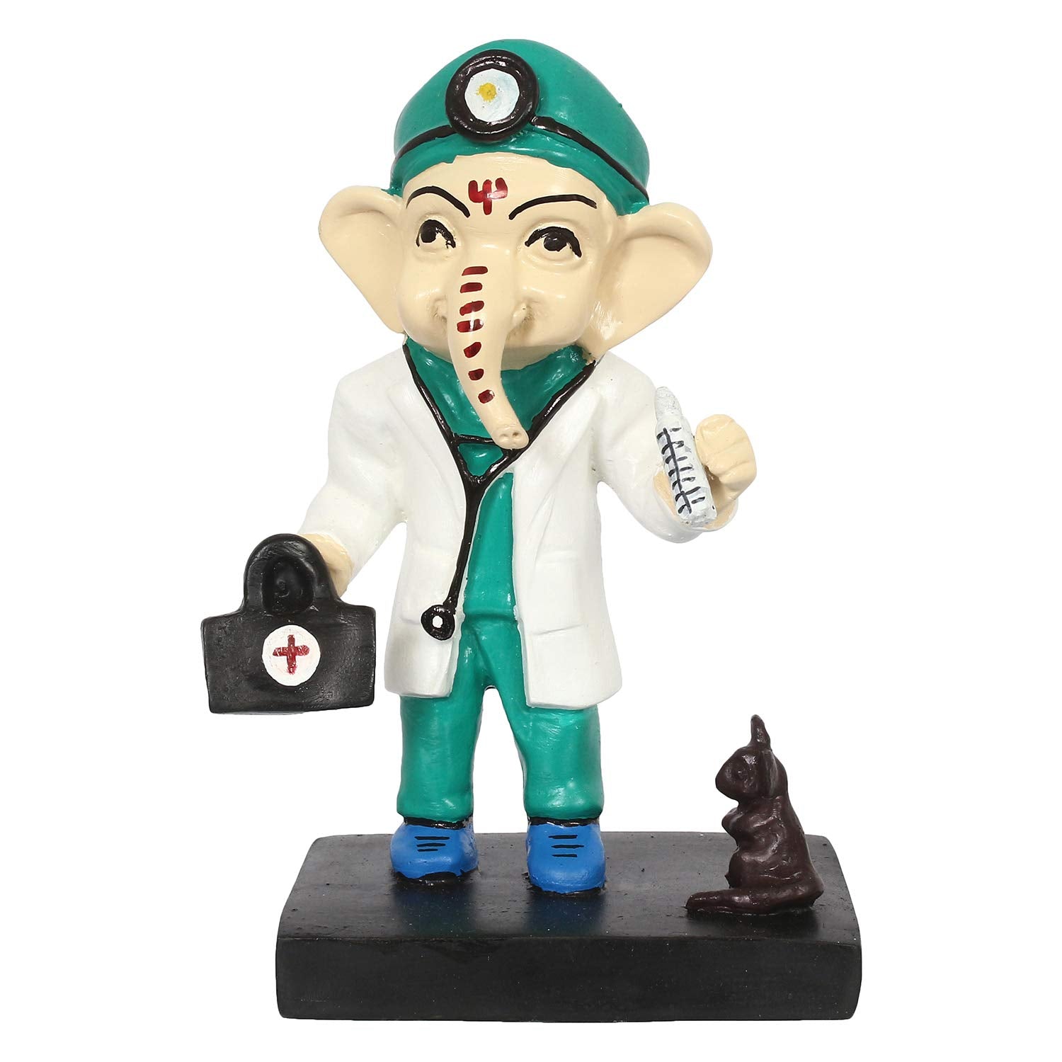 Ecraftindia Decorative Lord Ganesha Idol In Doctor Avatar