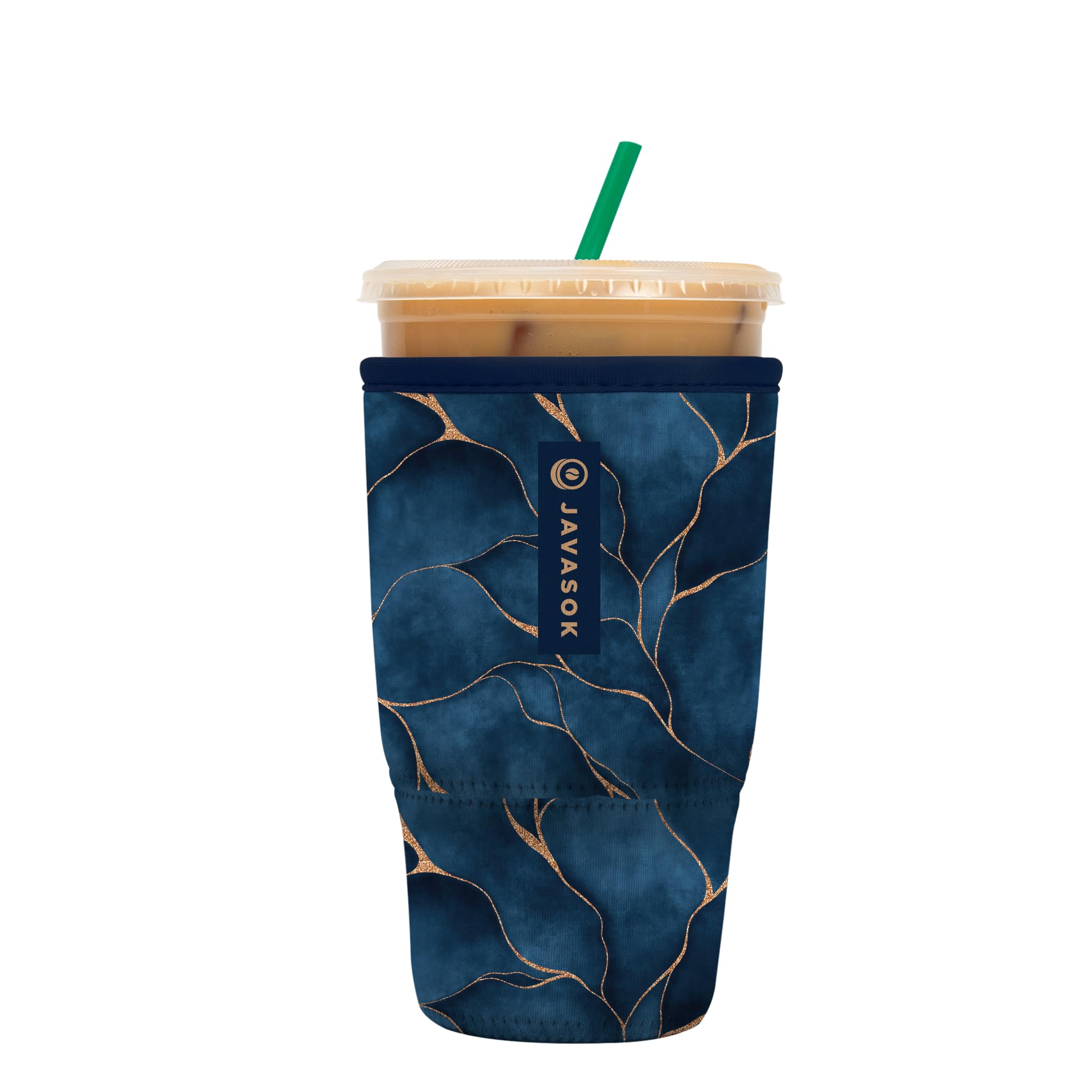 Sok It JavaSok Iced Coffee & Cold Soda Insulated Neoprene Cup Sleeve (Midnight Hour, Large: 30-32oz)