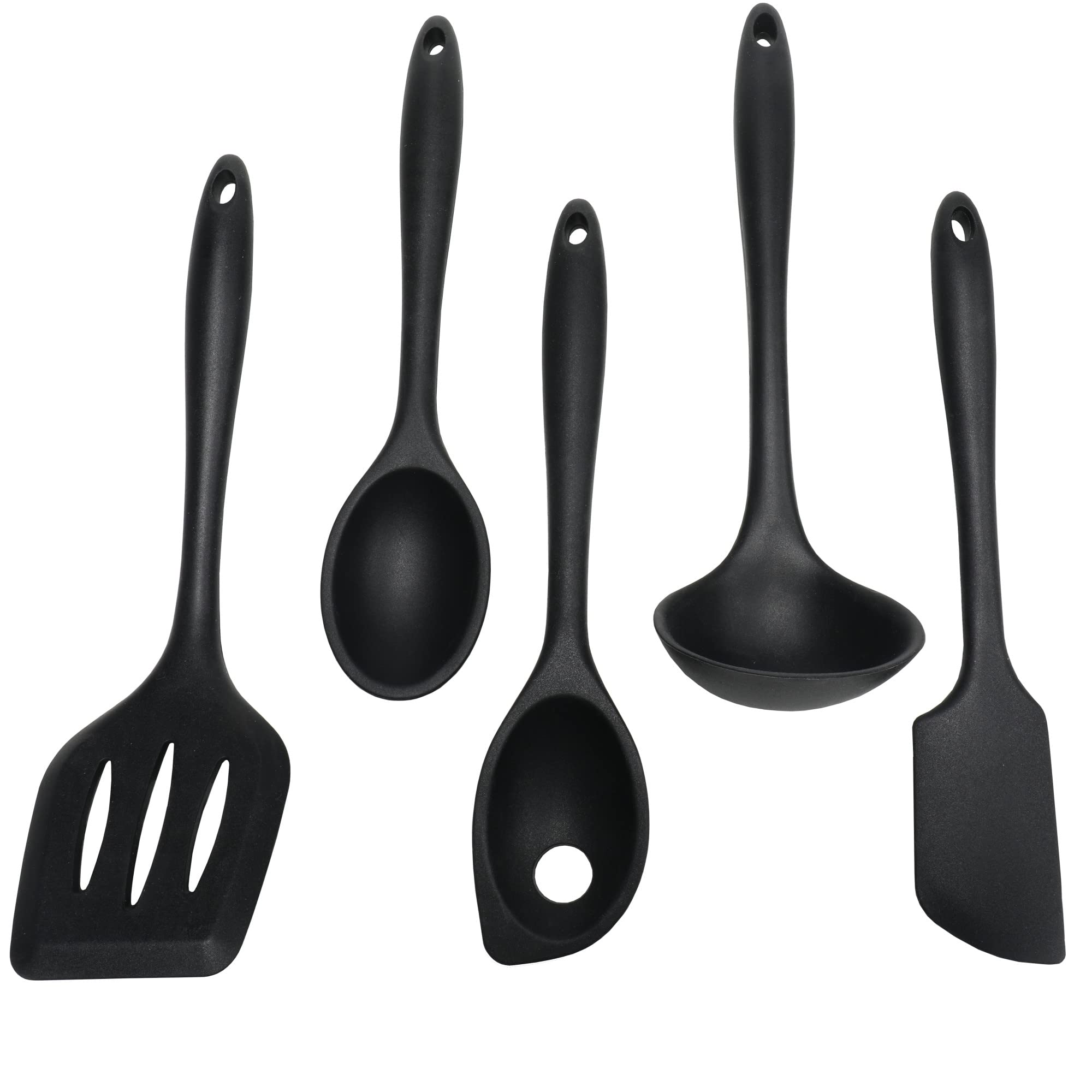 Chef Craft Premium Silicone Cooking Ladle  11.25 inch  Black