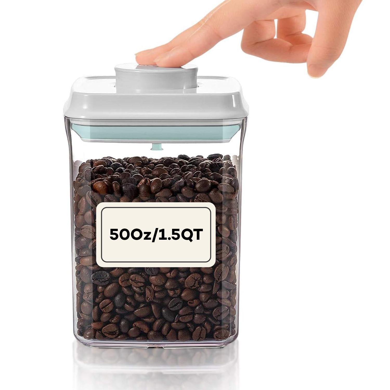 Bop Top Airtight Food Storage Containers with Lid 50 oz | Kitchen Canister Sets | Air Tight Pantry Container | Pop Top Dry Food 