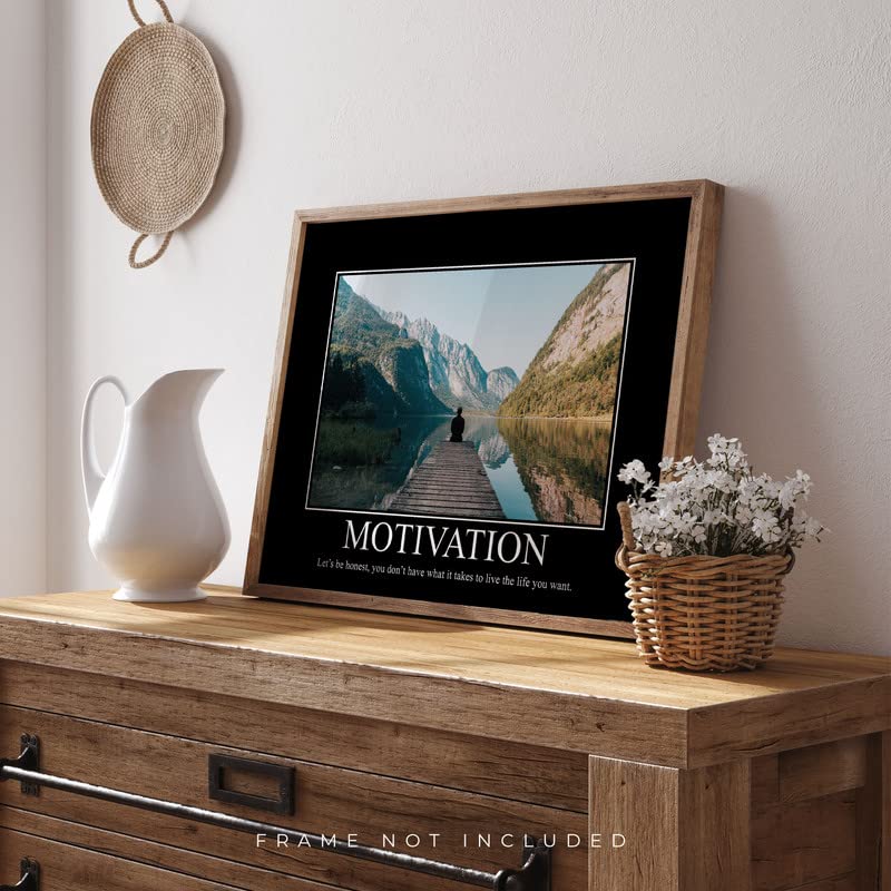 Motivation Demotivational Poster Ironic Snarky Funny Sarcastic Office Wall Decor Art Print 11X14 Inches Unframed