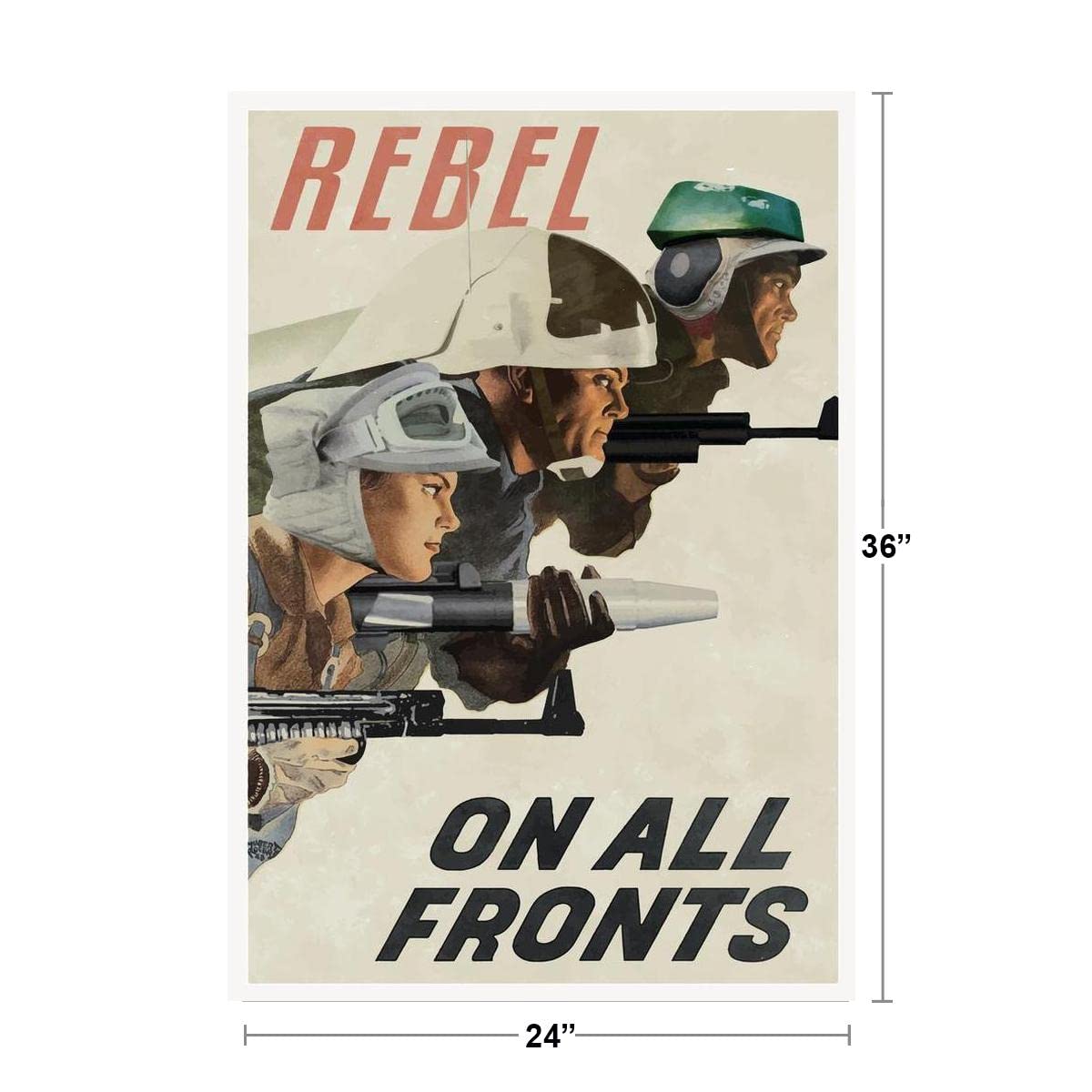 Rebel On All Fronts Alliance Propaganda Cool Wall Art Print Poster 24X36