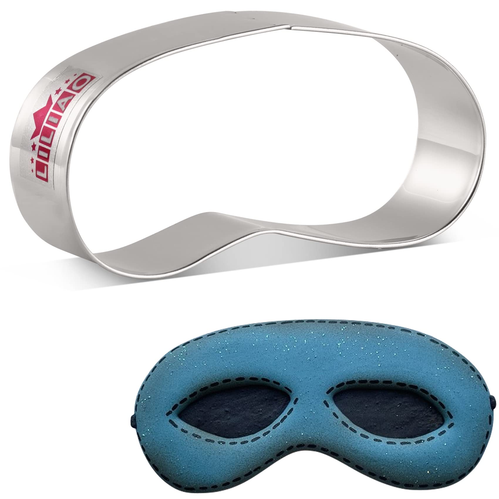 Liliao Party Mask Cookie Cutter - 3.7 X 1.8 Inches - Birthday Biscuit Fondant Sandwich Bread Mold Cutters - Stainless Steel - By