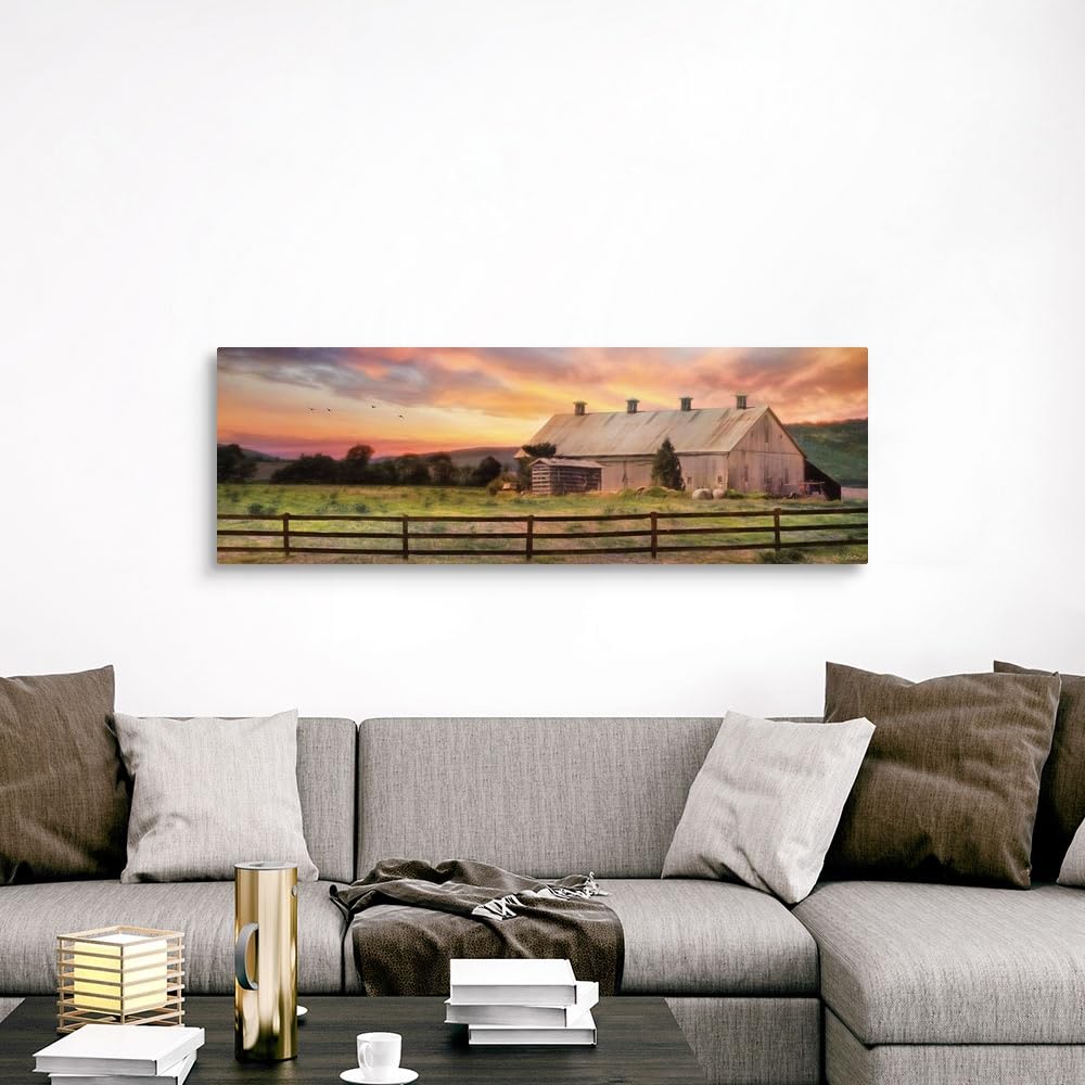 Canvas On Demand Sunset In The Valley Canvas Wall Art Print By Lori Deiter, Fine Art Photography, Home Decor, Nature Artwork, 60