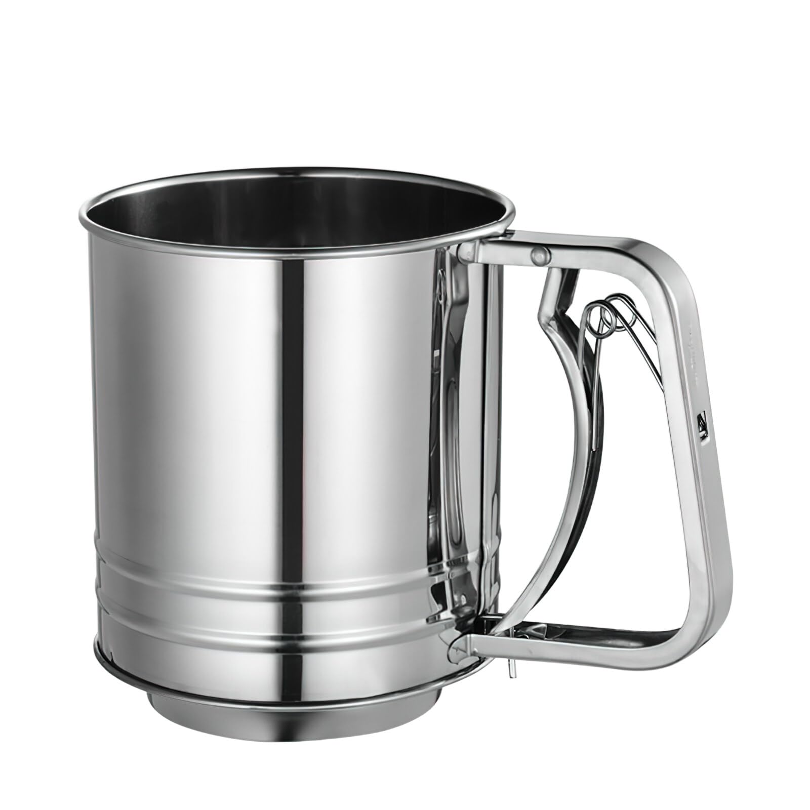 Flour Sifter For Baking, 304 Stainless Steel 3 Cup Flour Sieve Fine Mesh Screen Powder Sifters For Quick Sifting, Double-Layer S