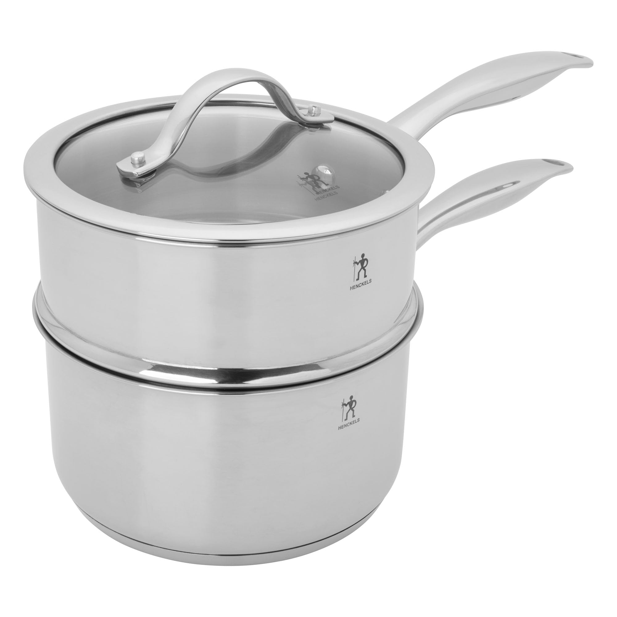 Henckels Aragon 2.5Qt Stainless Steel Saucepan With Lid & Steamer Insert