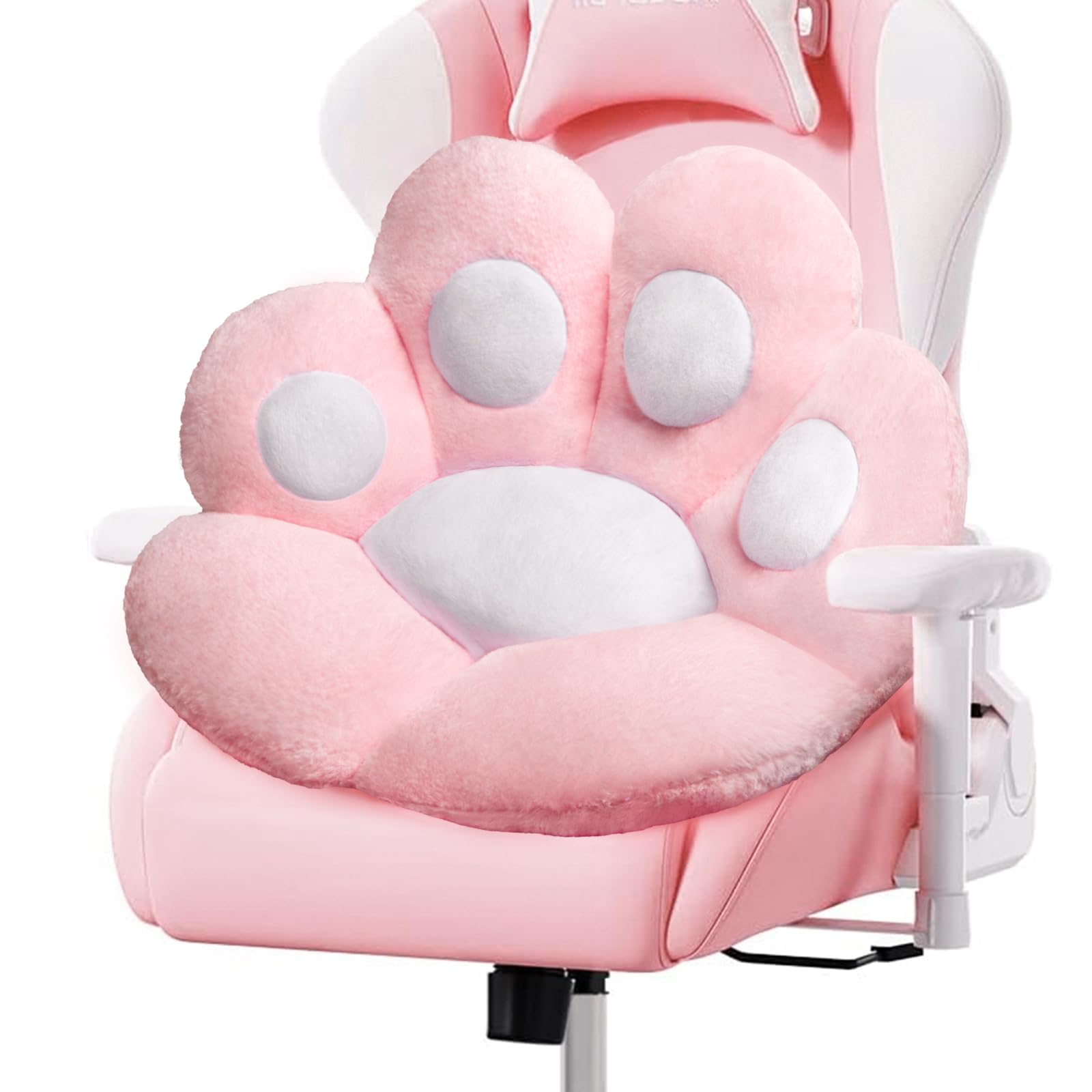 Dobuono Cat Paw Cushion Kawaii Office Desk Chair Cushion Comfy Plush Cat Paw Shape Gaming Chair Cushion Bear Cute Seat Cushion F