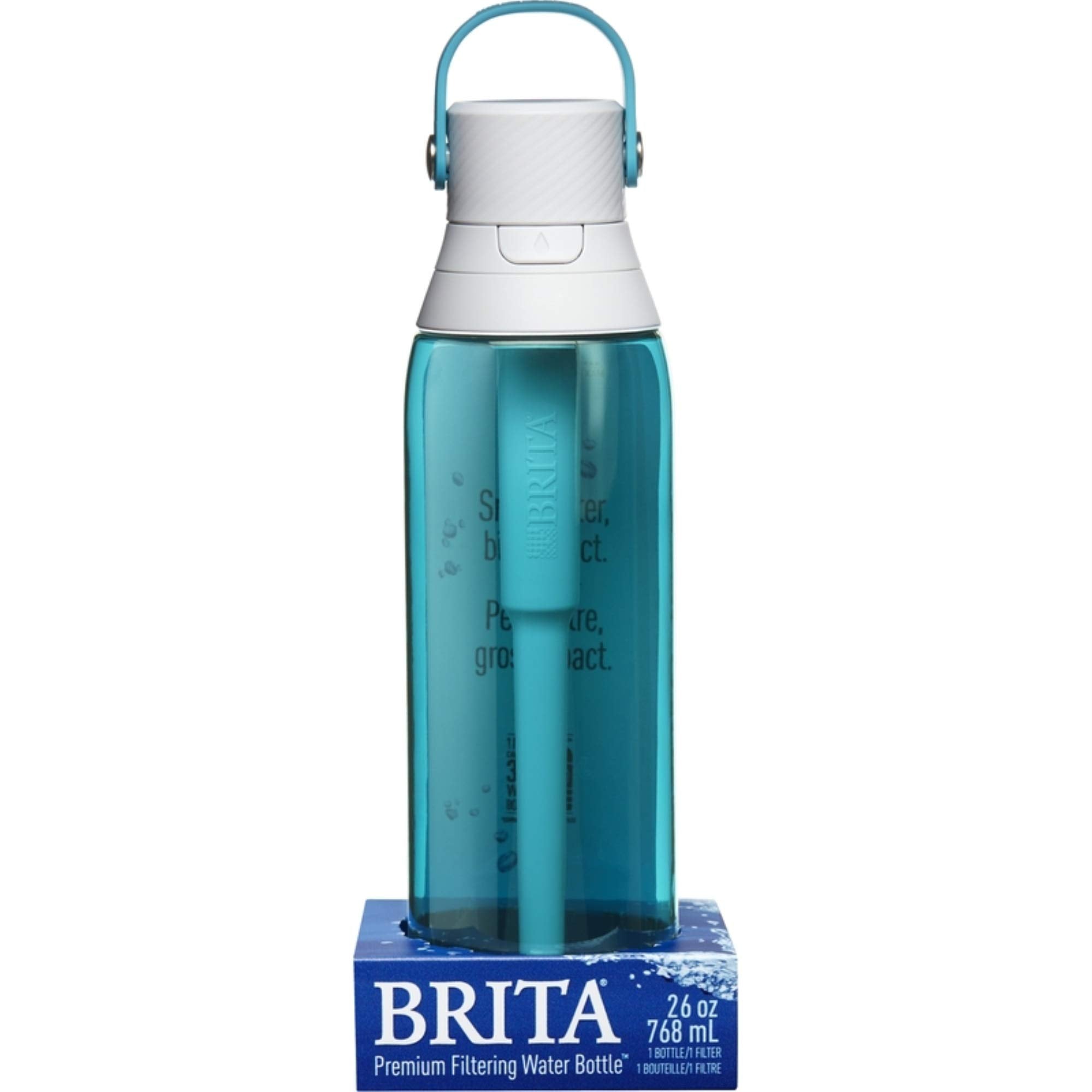 Brita 26 Ounce Premium Filtering Water Bottle With Filter - Bpa Free - Sea Glass