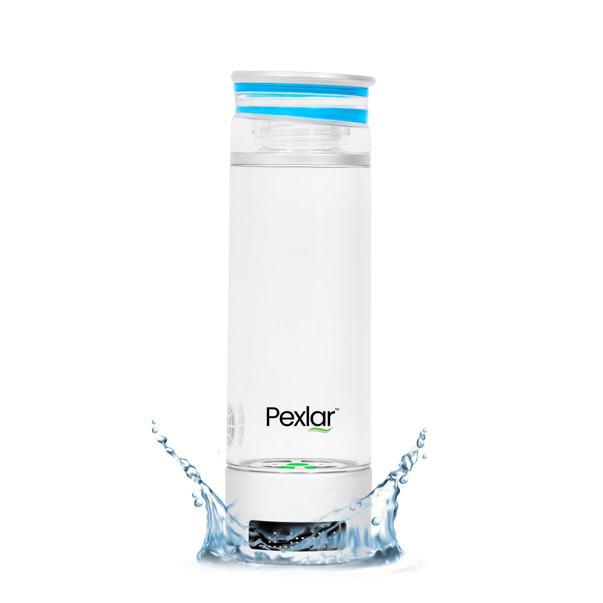 Pexlar Hydrogen Water Bottle | Inhallation Feature - 1 Year Warranty | Spe-Pem Technology - Platinum Titanium Plates | No Chlori
