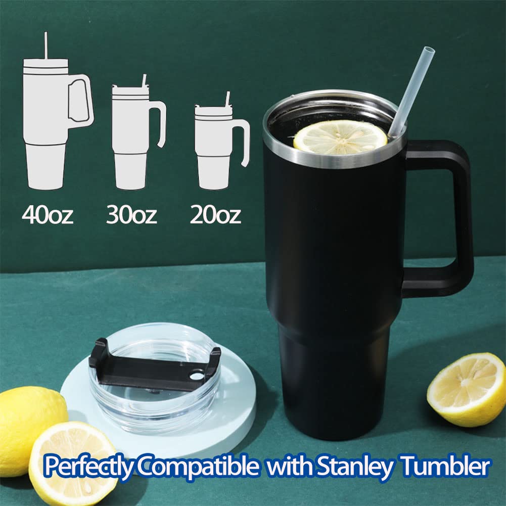 Joytube 6 Pack Silicone Replacement Straws For 20 30 40Oz Cup, Straws Reusable With Cleaning Brush Compatible 30 40 Oz Stanley T