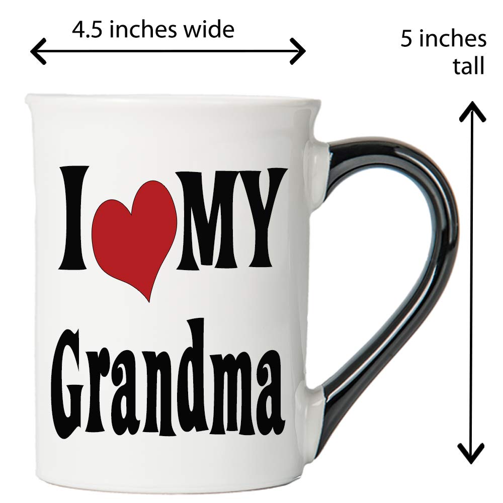 Cottage Creek I Love My Grandma Coffee Mug, 16Oz Coffee Cup For Grandma, Grandma Gifts, Birthday Gifts For Women, New Grandma Gi