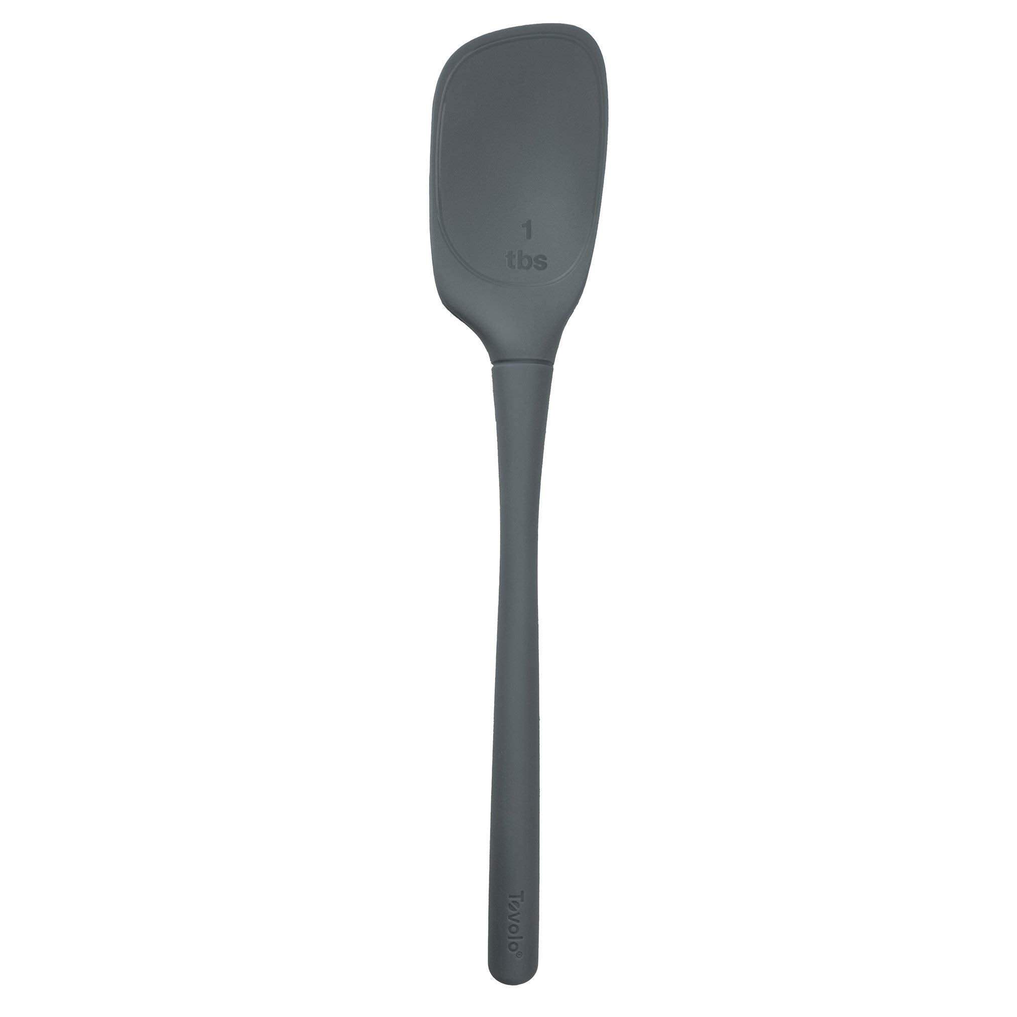 Tovolo Flex Core Silicone Deep Spoonula with Angled Head for Stirring Scooping and Serving, Dishwasher Safe BPA Free Heat Resist