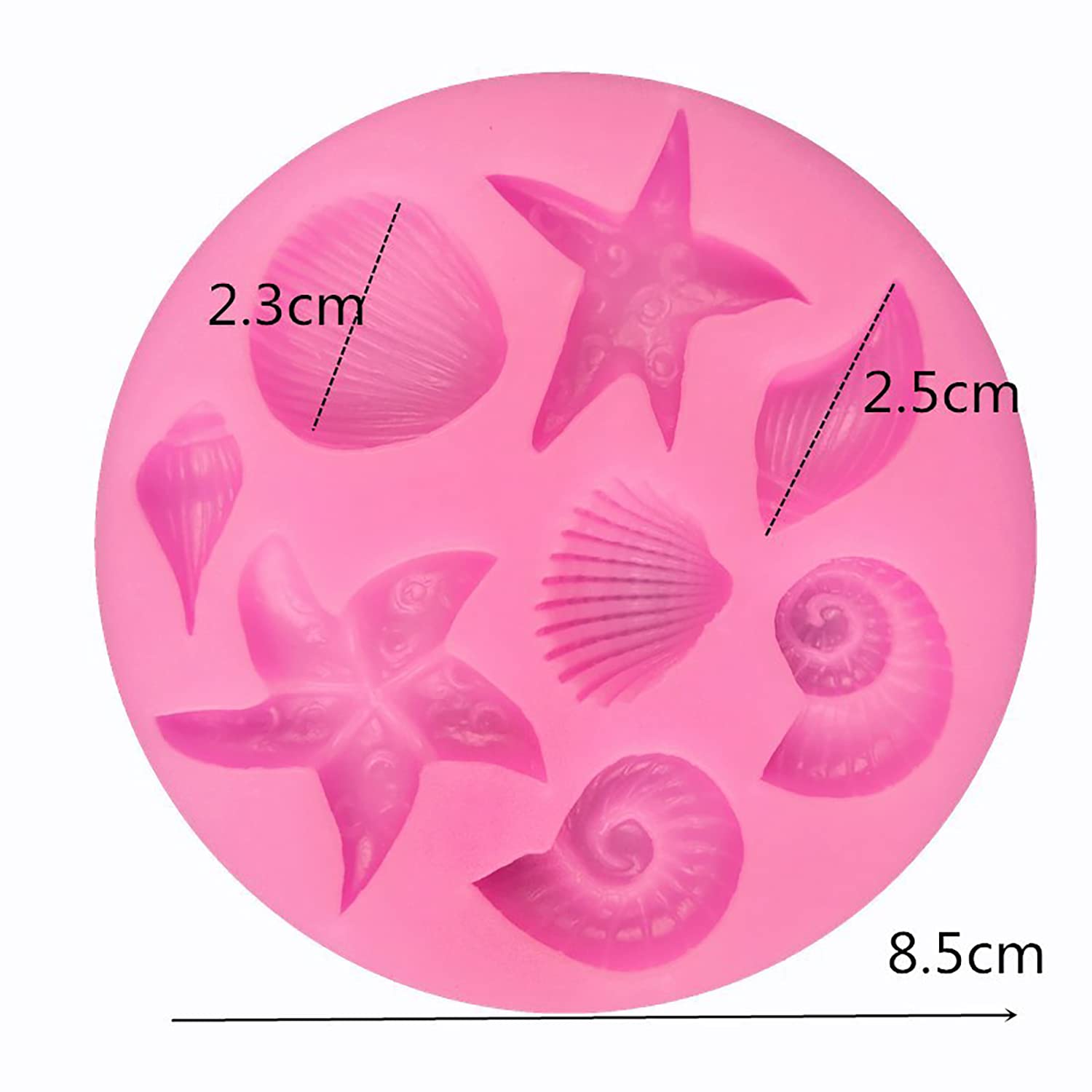Marine Theme Seashell Conch Starfish Fish Silicone Mold For Diy Under The Sea Style Handmade Fondant Candy Making Chocolate Dess