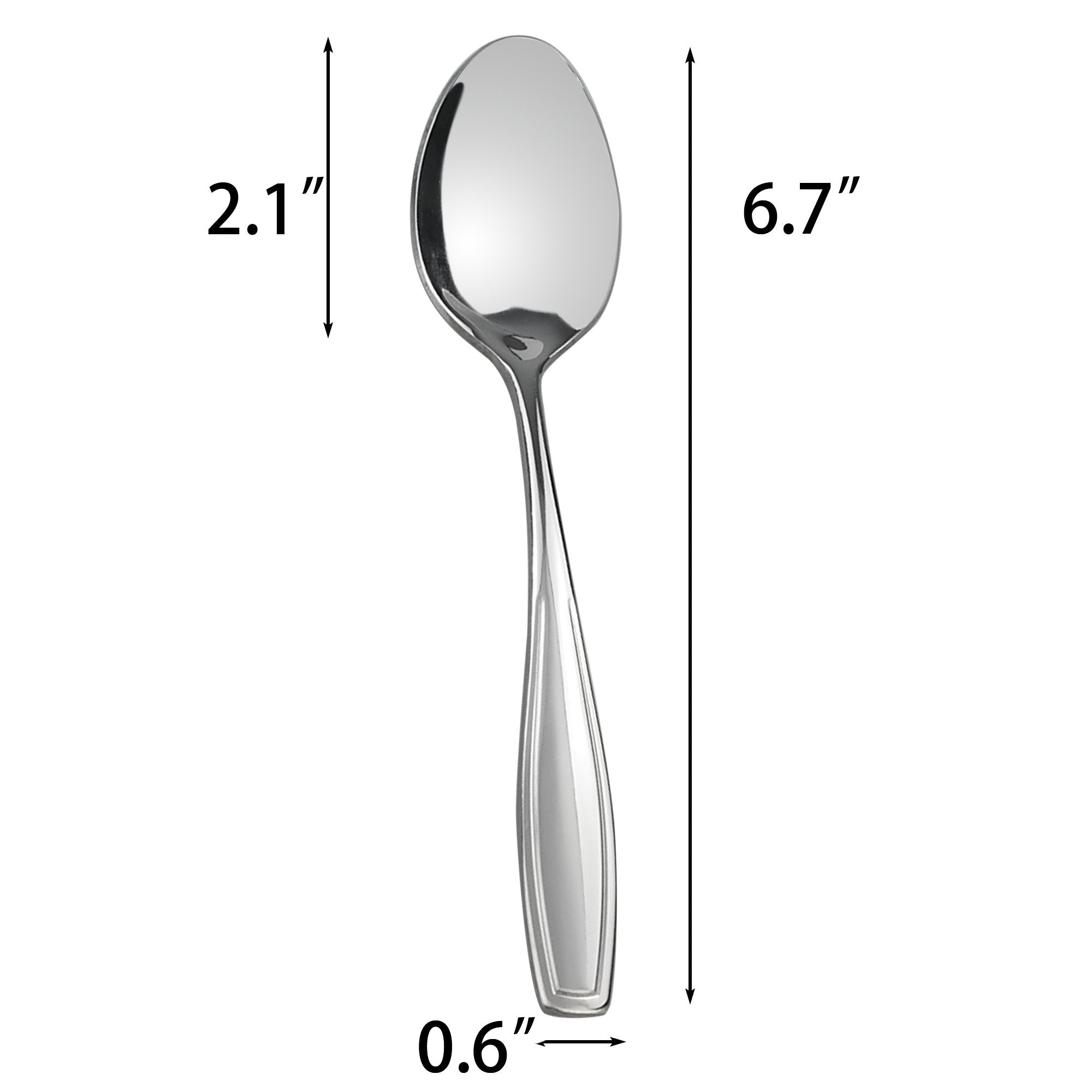 Pekky Stainless Steel Dessert Spoon Set, 12 Pieces/6.7-Inch Small Spoons